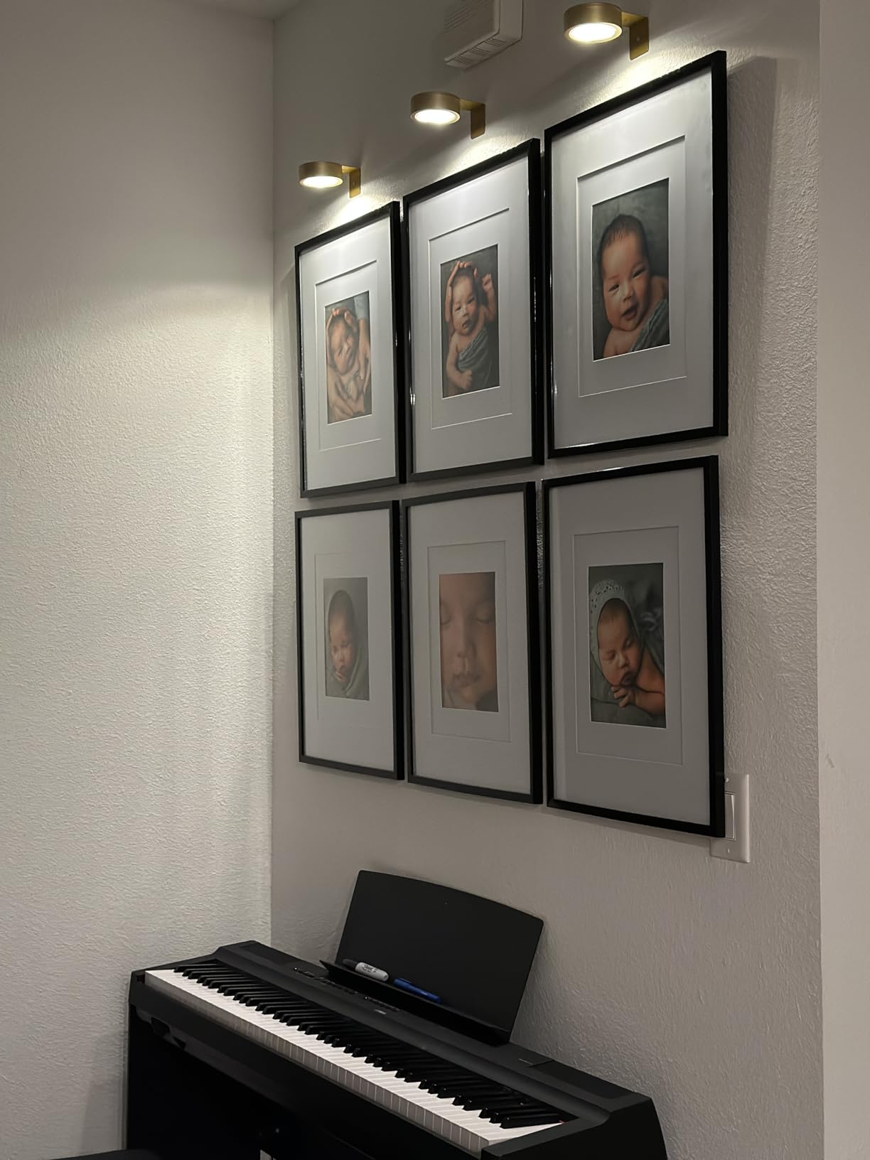 Picture Lights for Wall, Wireless Poster Lights Battery Operated, Gold customer photo 2