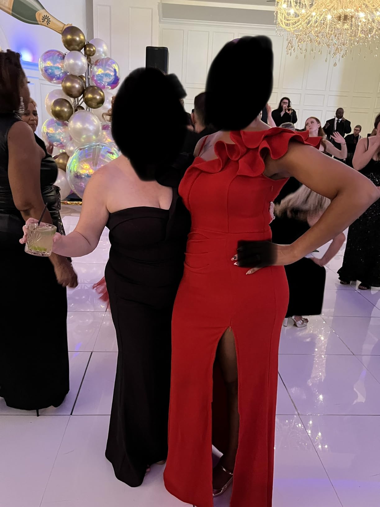 VFSHOW Womens Ruffle One Shoulder Formal Prom Gala Maxi Dress Evening Gown customer photo 2