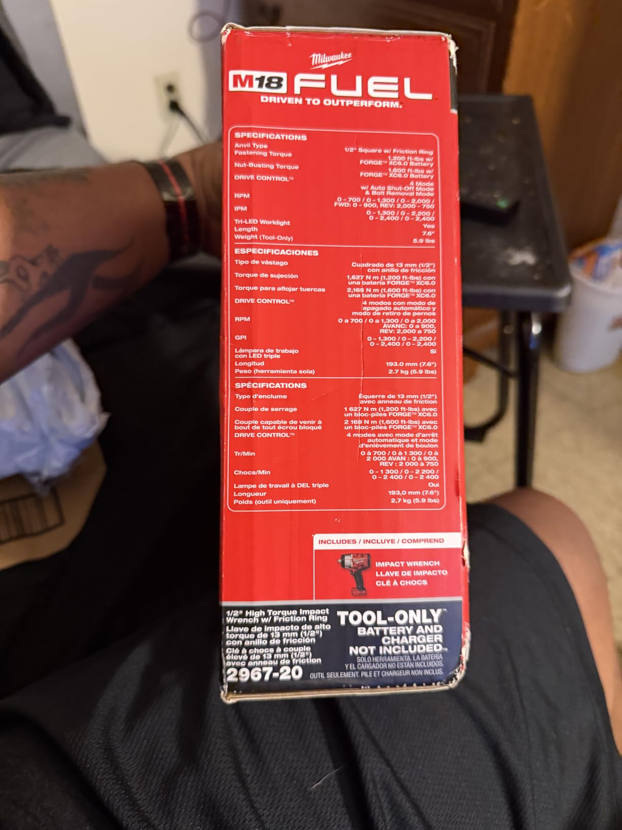 Milwaukee Electric - M18 Fuel 1/2 HIGH Torque Impact Wrench W/FRICTI customer photo 1
