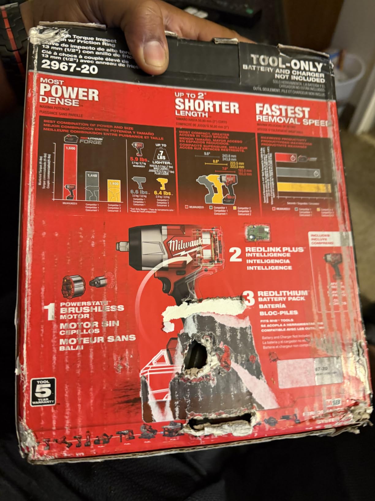 Milwaukee Electric - M18 Fuel 1/2 HIGH Torque Impact Wrench W/FRICTI customer photo 2