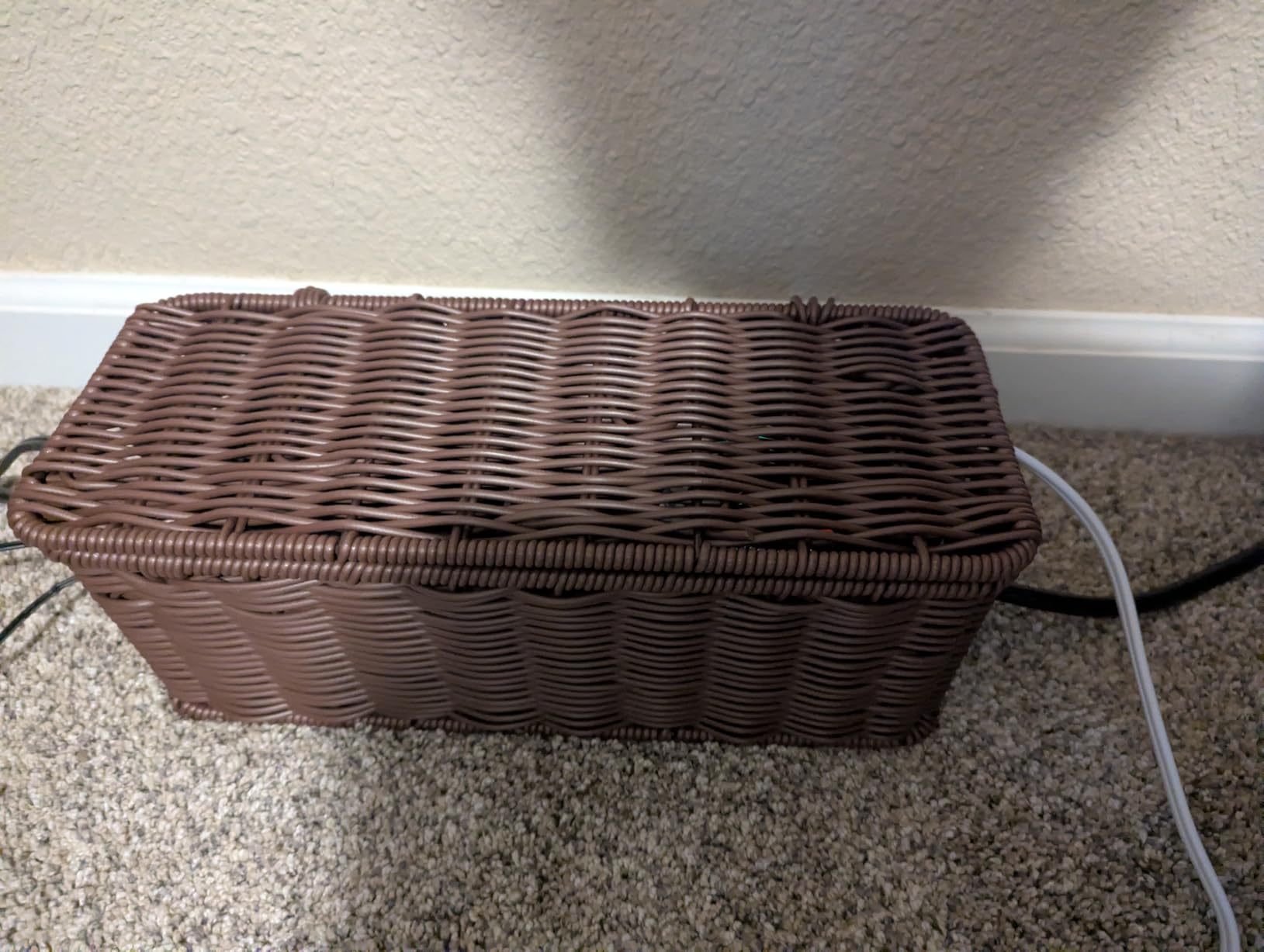 Cable Management Box, Handmade Rattan Cord Organizer for Power Strip customer photo 2