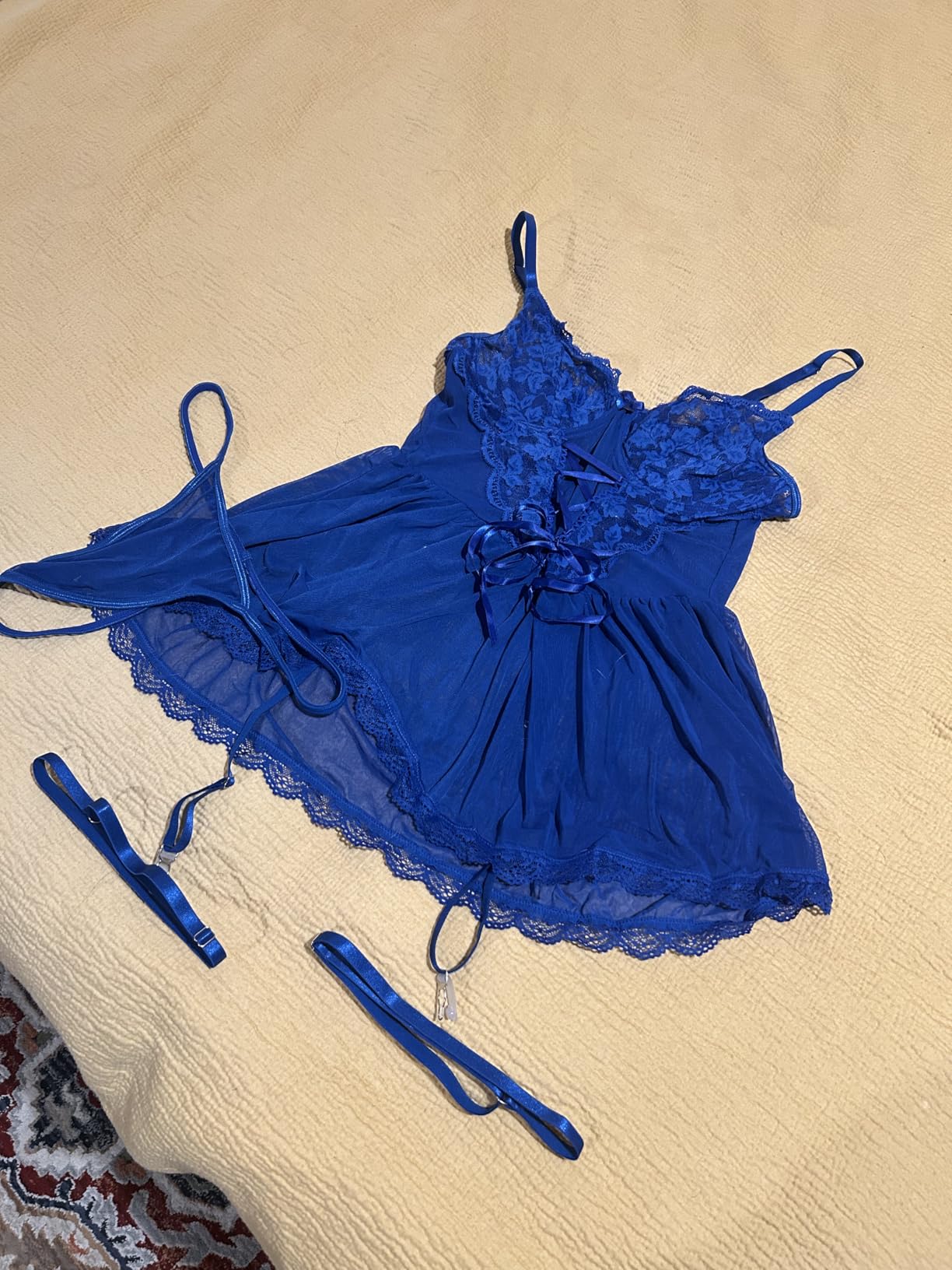 Lilosy Sexy Badydoll Lingerie Dress Women Outfits with Thong 3XS-6XL customer photo 2