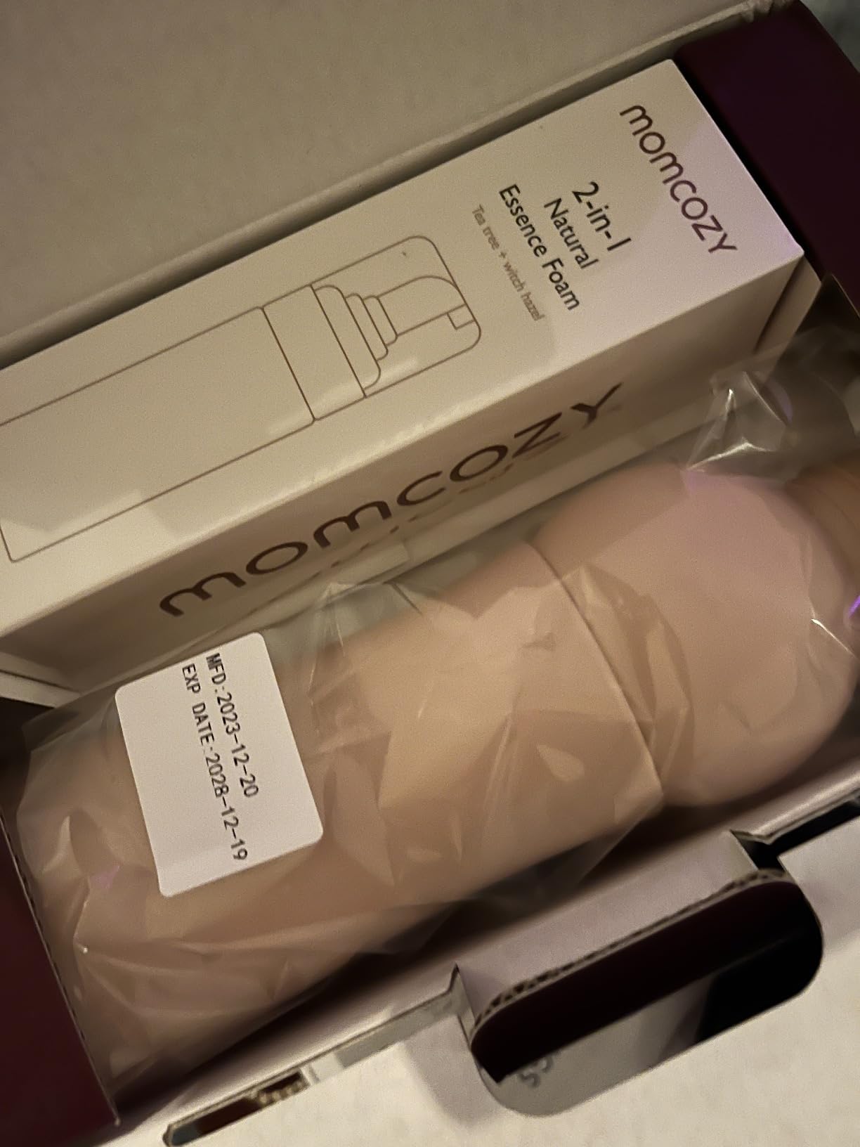 Momcozy Postpartum Recovery Essentials Kit, Labor Delivery Mom Care Kit, Self-Absorbent Disposable Underwear Nipple Nursing Pads Upside Down Peri Bottle Cold Pads Cooling Foam Canvas Bag Set customer photo 1