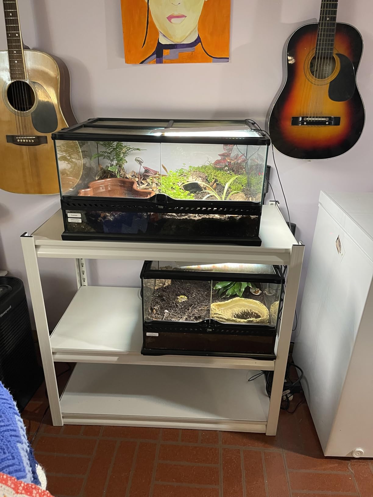 3-tier Metal Fish Tank Stand for 30 Gallon Long Aquarium,31.5