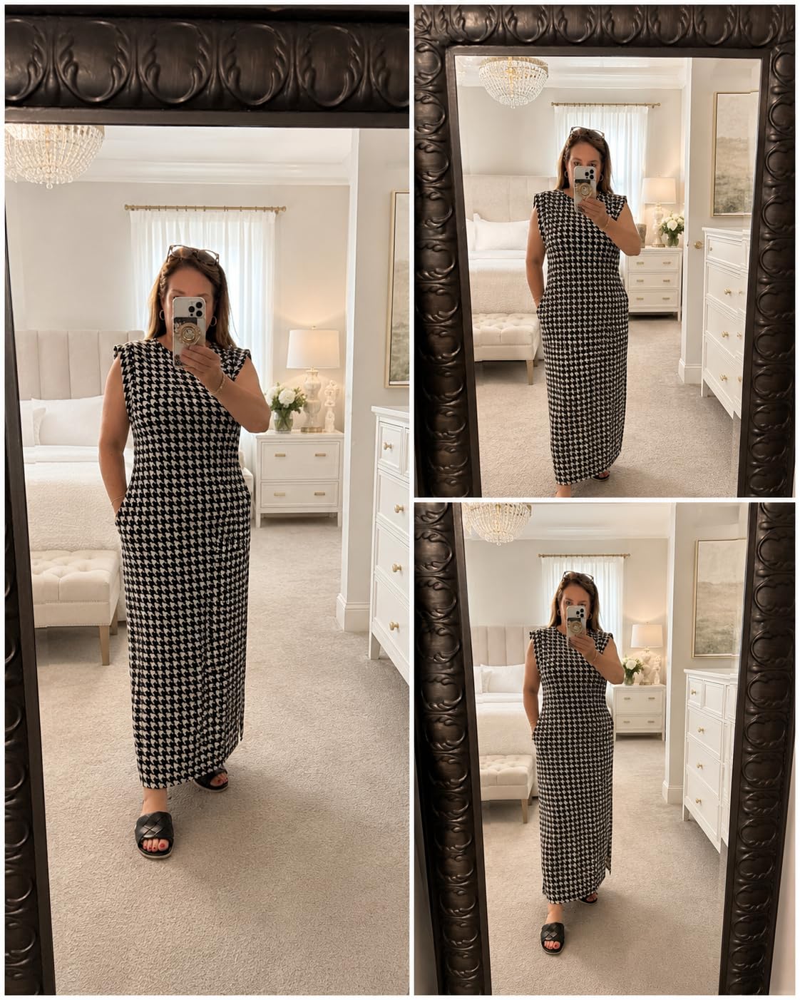 GRECERELLE 2026 Women Year-Round Casual Round Neck Loose Split Wrinkle-Free Long Maxi Vacation Dress with Pockets (XXS-4XL) customer photo 2