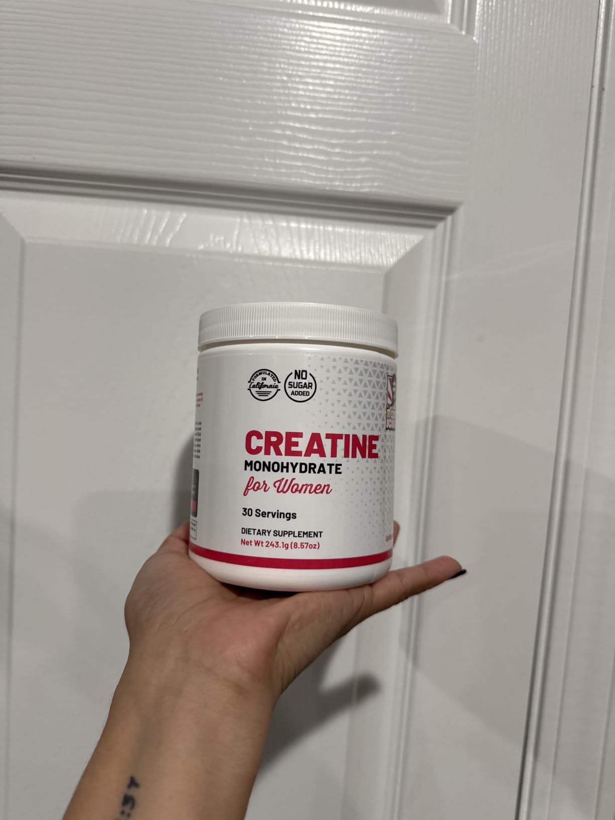 Old School Labs Creatine for Women with Collagen and BCAA, Unflavored customer photo 2