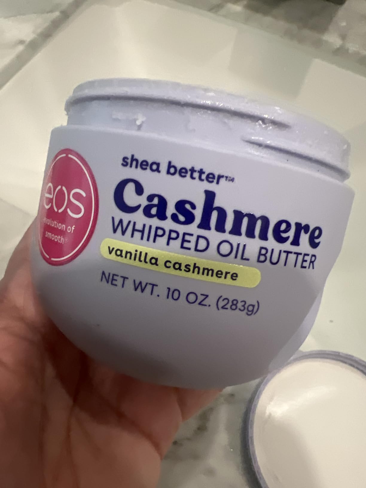 eos Cashmere Whipped Oil Body Butter- Vanilla, Moisturizing Formula, 10 oz customer photo 1