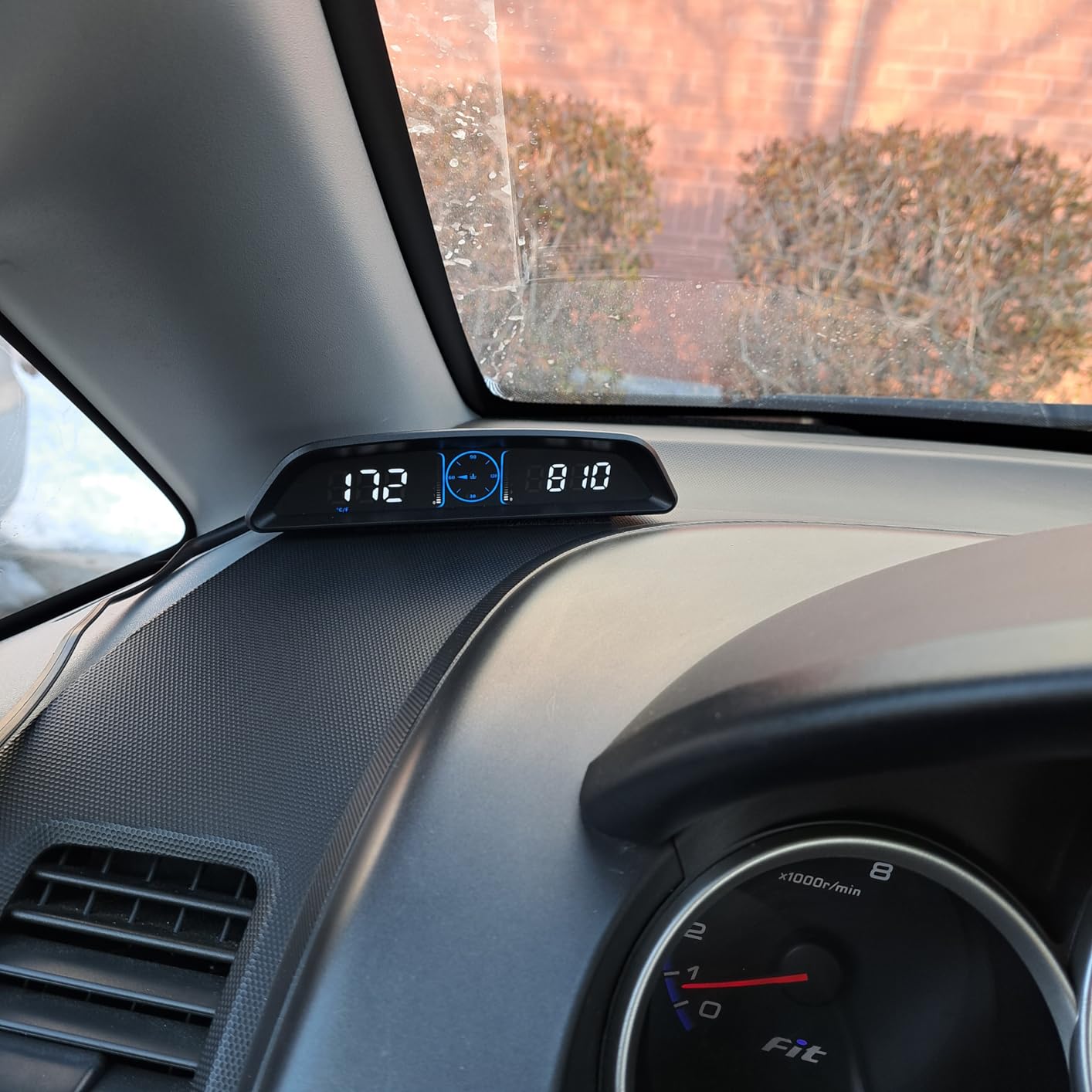 OBD2 Gauge Display,Head Up Display for Cars,Speedometer with Speed,Engine RPM,Clock,Overspeed Alarm,Water Temperature Alarm,Fatigue Driving Reminder,Fits Most Post-2008 Models customer photo 2