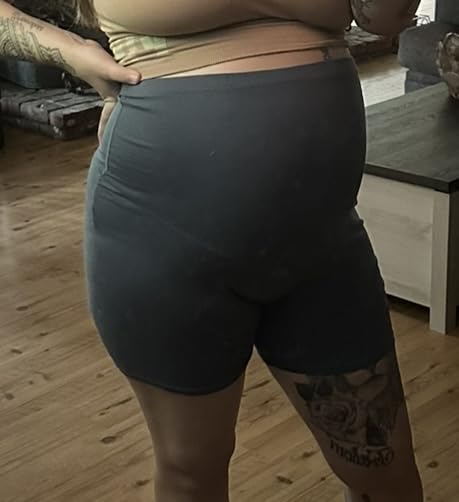 Dalavch 4 Pack Women's Maternity Yoga Shorts Over the Belly customer photo 1