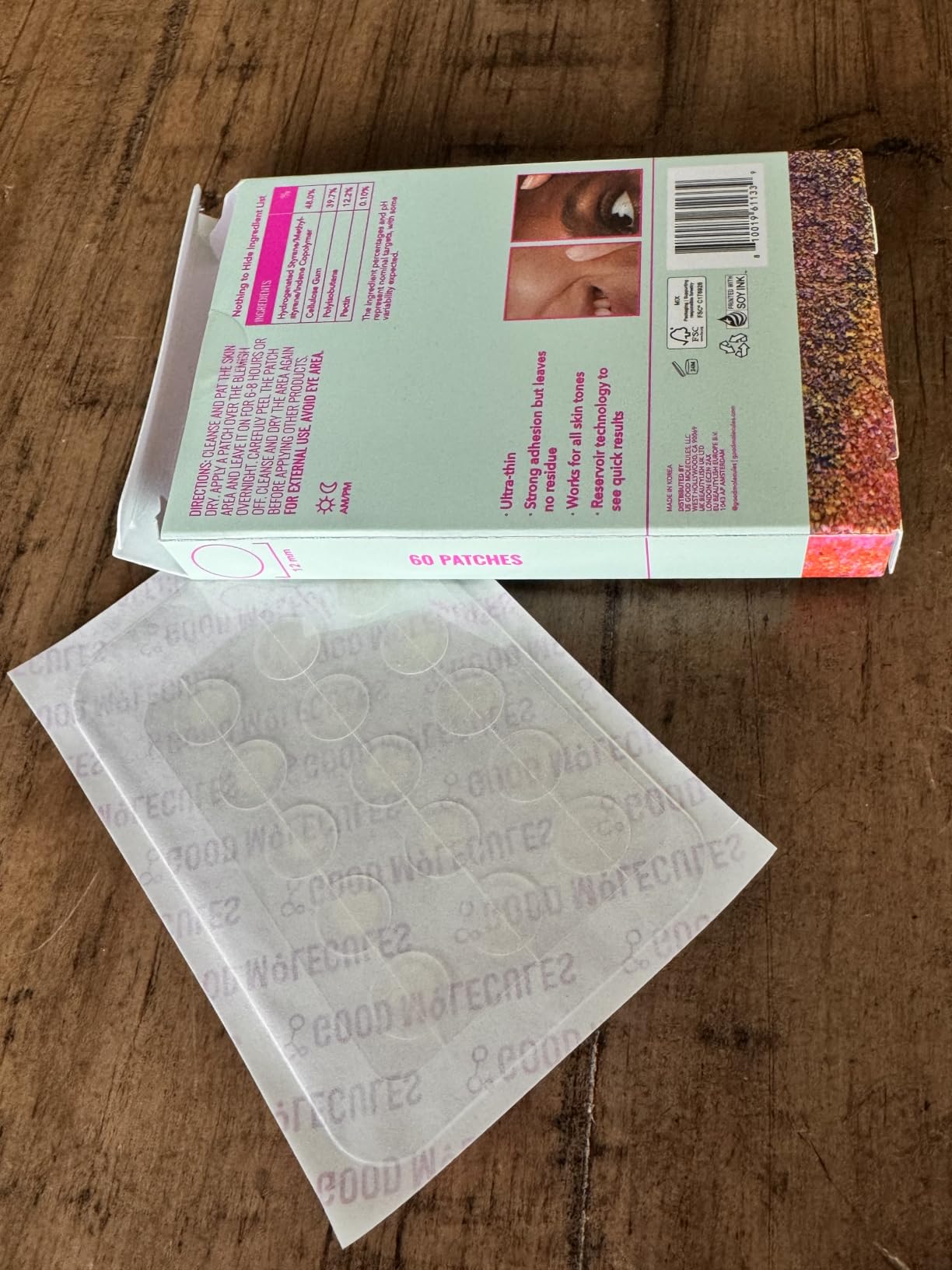 Good Molecules Pimple Patches, Hydrocolloid Patches for Face, 60 Count customer photo 1