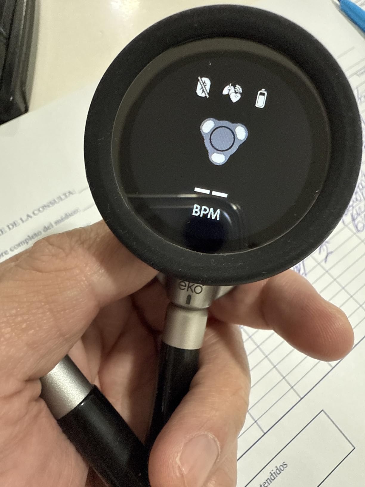 Eko CORE 500™ Digital Stethoscope — 40x Amplification, Active Noise Cancellation, 3-Lead ECG, FDA-Cleared AI with Eko+, Full-Color Display, Reimbursement Eligible — Silver, COR503-SLV customer photo 2
