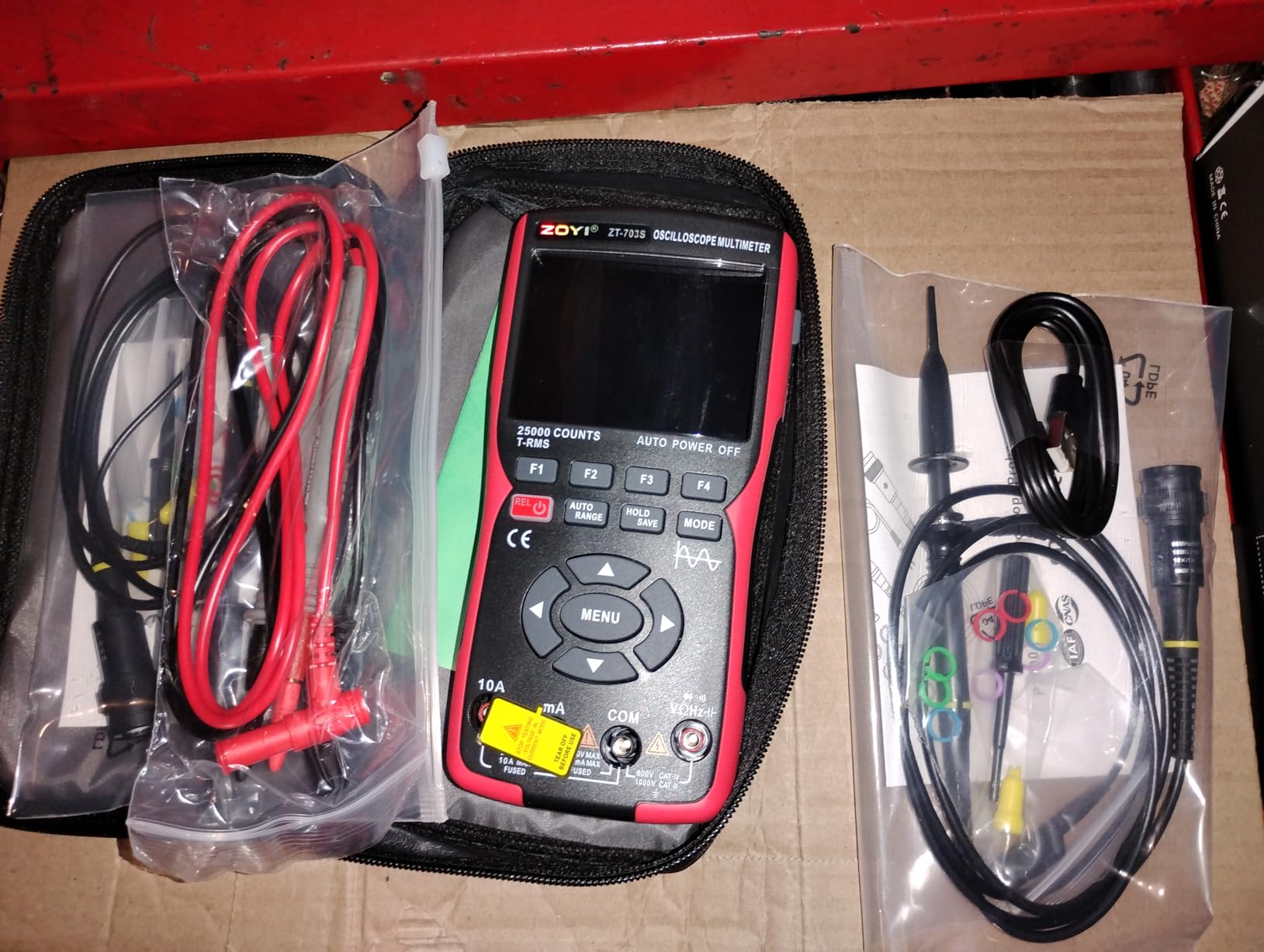 3 in 1 Handheld Oscilloscope Automotive Dual Channel 50MHz with Digital Multimeter and Signal Generator customer photo 1