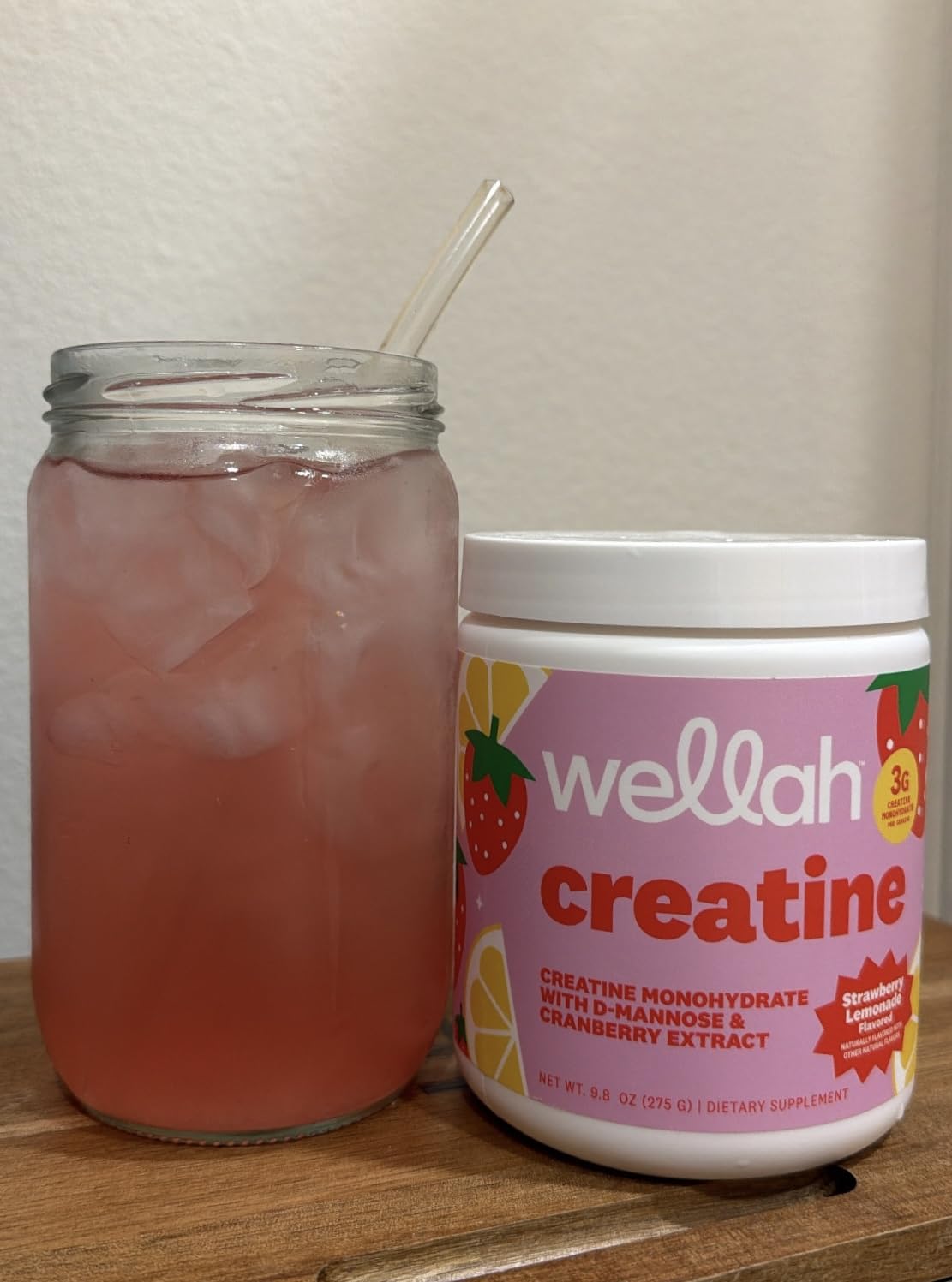 Wellah Creatine for Women (Strawberry Lemonade) 50 Servings customer photo 2