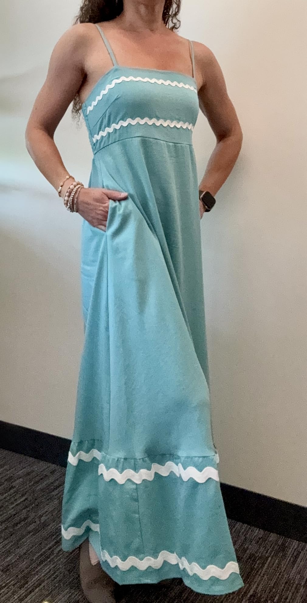 PRETTYGARDEN Women's Summer Spaghetti Strap Boho Maxi Dress customer photo 2