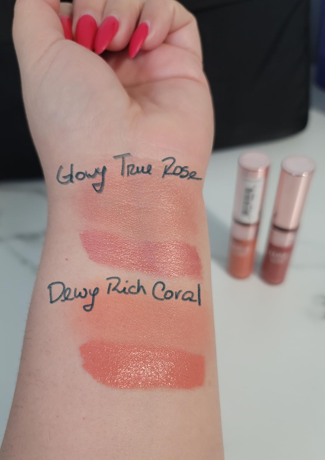 L'Oreal Paris True Match Lumi Le Liquid Blush, Intense Lightweight Blush Formula With Liquid Pigments, Glowy Gold Pink, 0.33 Fl Oz customer photo 1