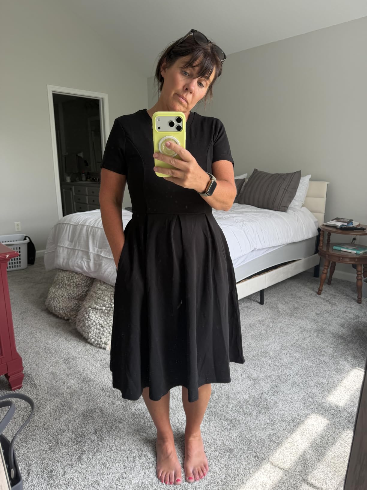 oxiuly Summer Dresses for Women 2024 Party Church Bridesmaid Graduation Dress with Pockets S253 customer photo 1