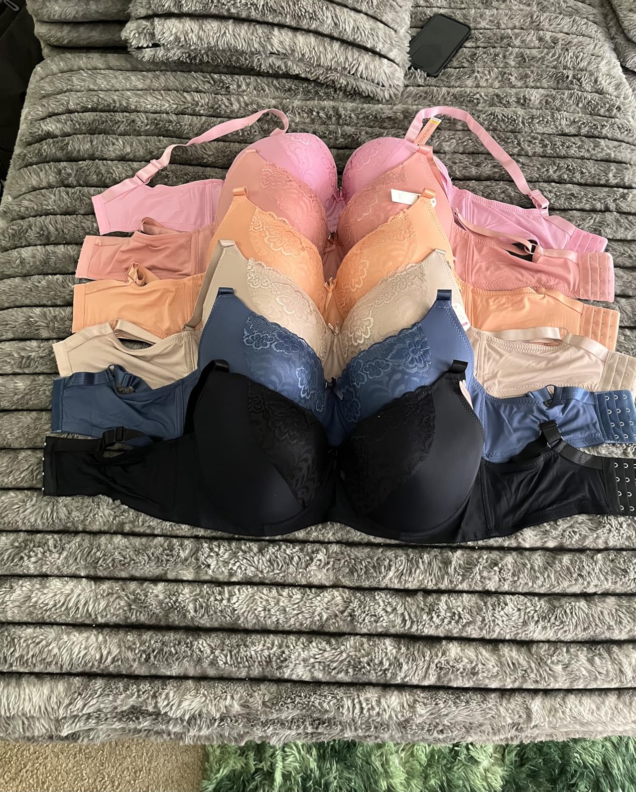 Viola's Secret 6 Pack of Color Print T-Shirt Bras B Cup C Cup and D Cup customer photo 1