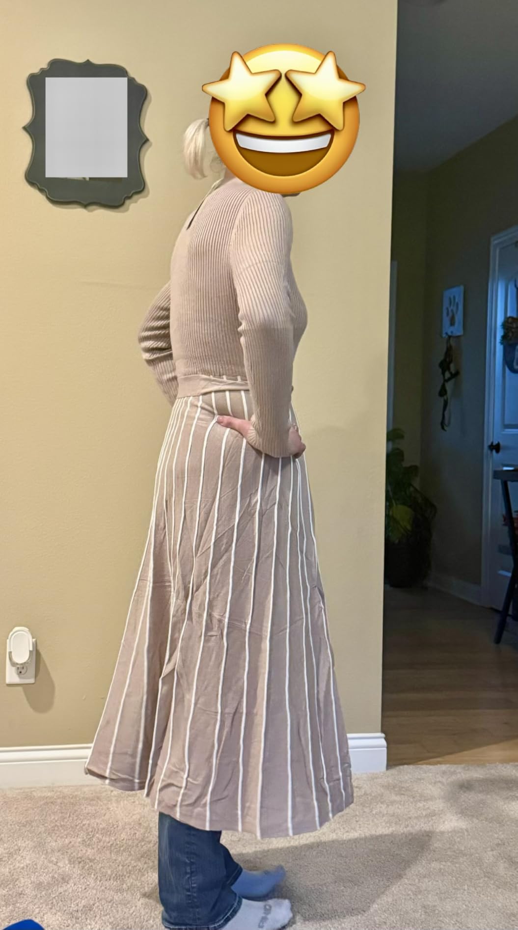 ZESICA Sweater Dresses for Women Fall Long Sleeve Maxi Dress customer photo 1