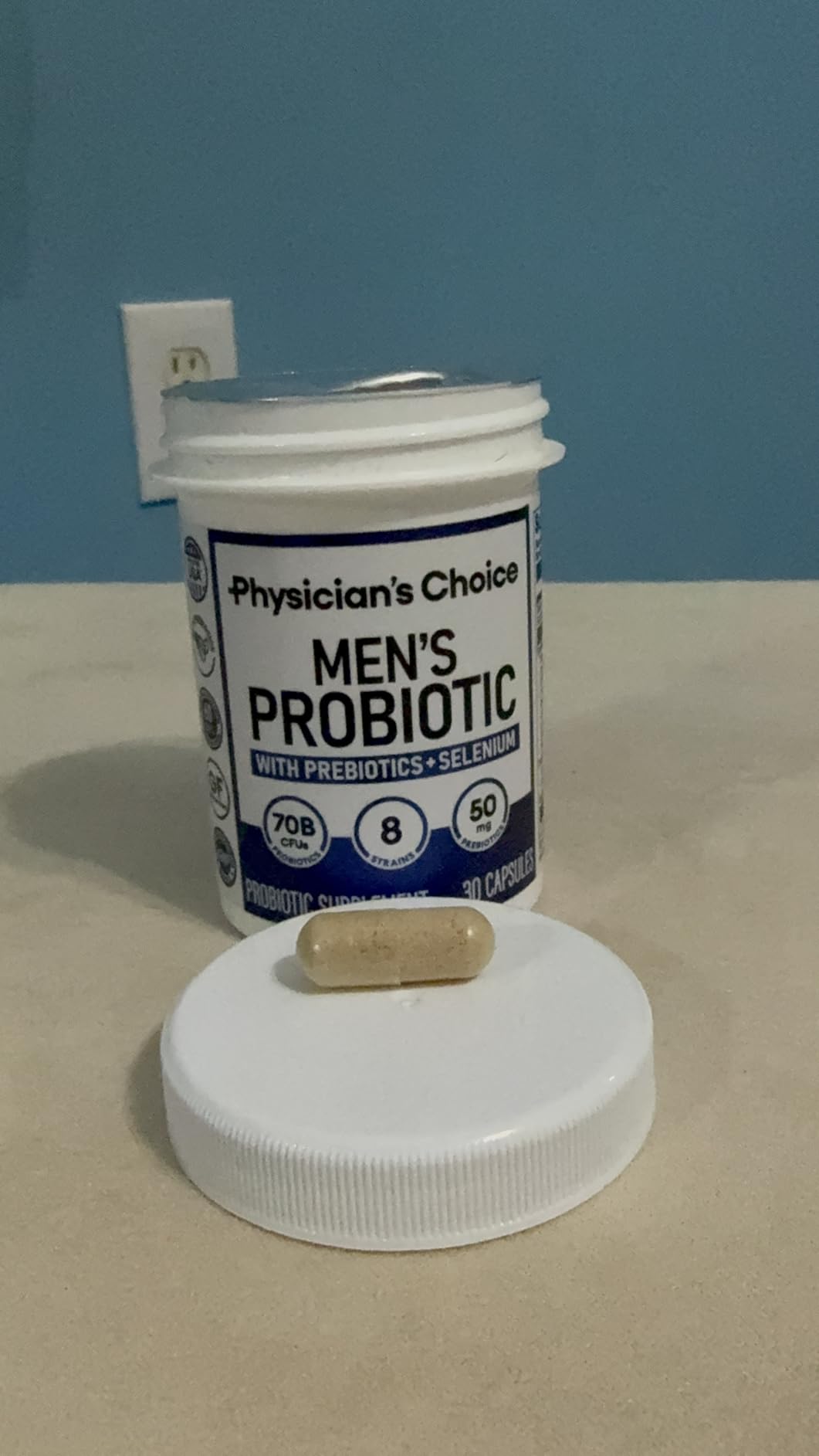 Physician's Choice Probiotics for Men - 70 Billion CFU - 8 Strains - w/Selenium & Organic Prebiotics - Supports Digestive Health, Microbiome, Colon, & Immune Health - Advanced Men's Probiotic - 30ct customer photo 2