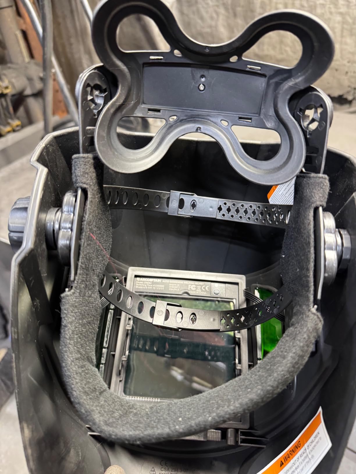 ARCCAPTAIN Welding Hood, 180° Panoramic View Auto Darkening Welding Helmet customer photo 1