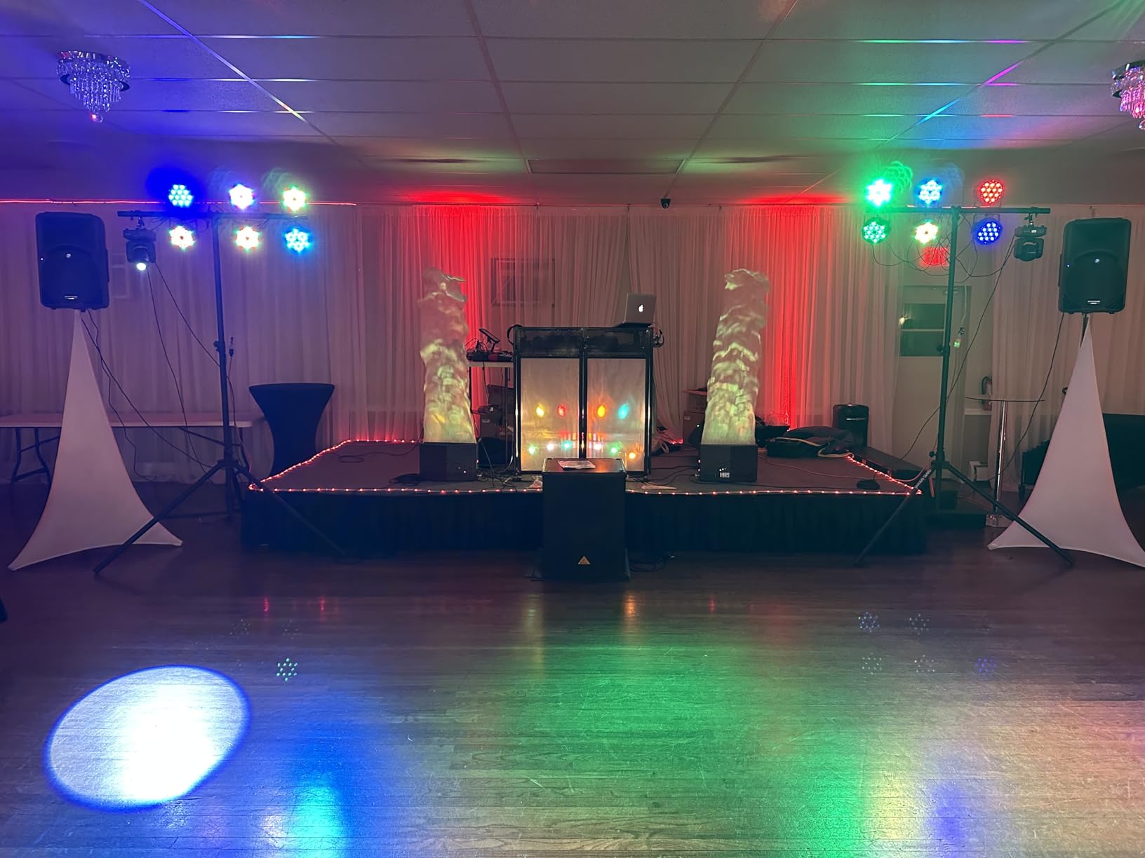 RGB Fake Fire Flame Light with 36 LED Light 6ft 3-in-1 DMX Artificial Simulated Flames Lamp Atmosphere Effect for Stage Halloween DJ Party Lighting Nightclub Campfire Party Special Holiday customer photo 1
