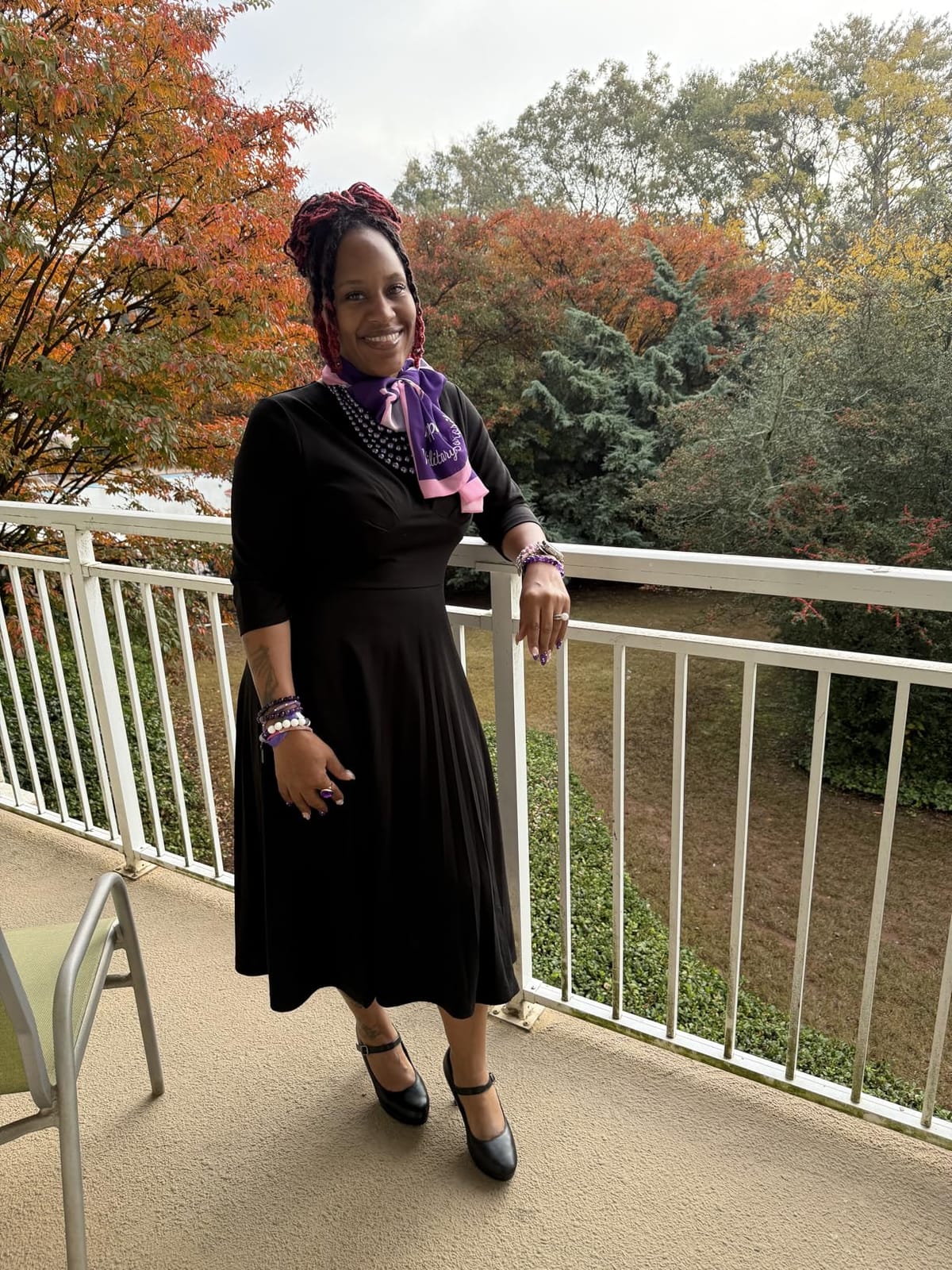 CLOCOR Pleated Midi Dress 3/4 Sleeve Empire Waist Church Dress with Pockets customer photo 1