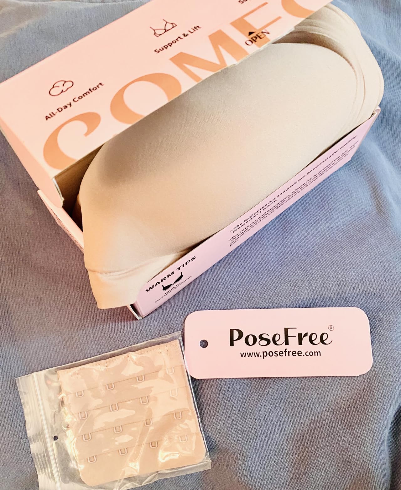 PoseFree Jelly Bras for Women, Wireless No Underwire, Full Coverage Support customer photo 1