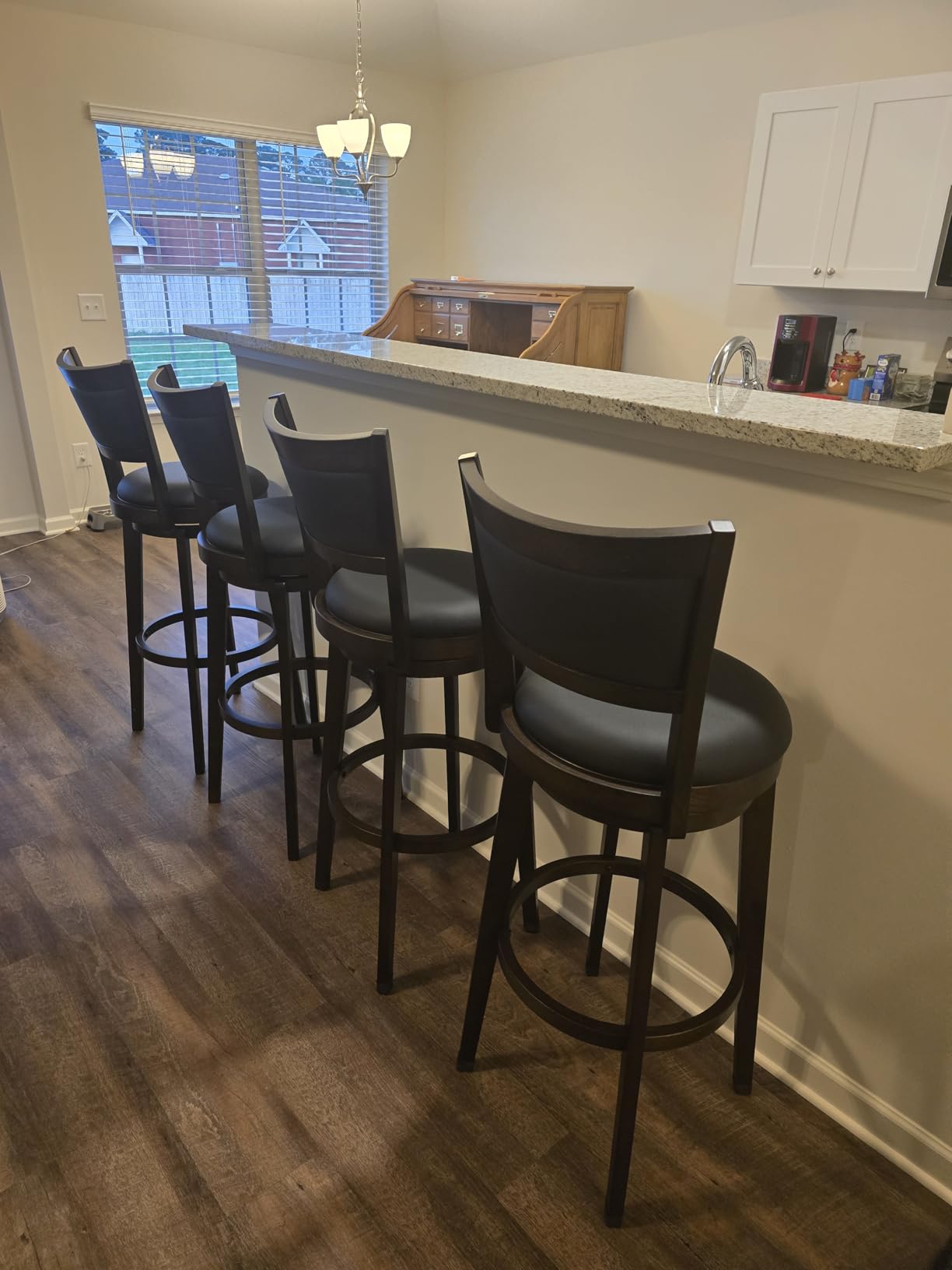 PrimeZone Swivel Bar Stools Set of 2, 24 Inch Counter Height Barstools customer photo 1