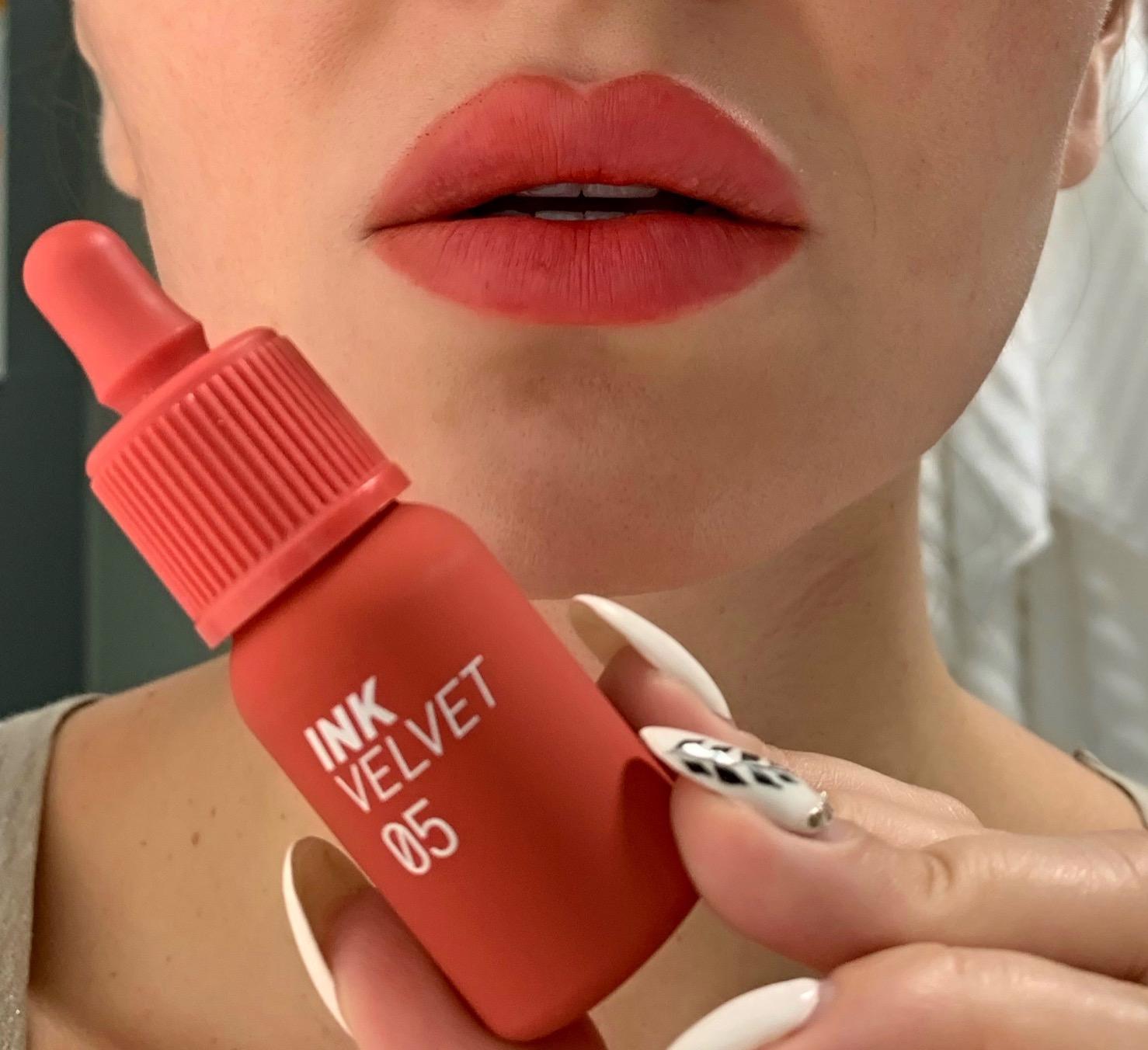 Peripera Ink The Velvet Lip Tint | Highly Pigmented, Longwear & Weightless Lip Tint | Smudge-Proof, Buildable Color for Lips & Cheeks | K-Beauty Makeup, Safe for Sensitive Lips (027 STRAWBERRY NUDE) customer photo 1