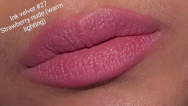 Peripera Ink The Velvet Lip Tint | Highly Pigmented, Longwear & Weightless Lip Tint | Smudge-Proof, Buildable Color for Lips & Cheeks | K-Beauty Makeup, Safe for Sensitive Lips (027 STRAWBERRY NUDE) customer photo 2
