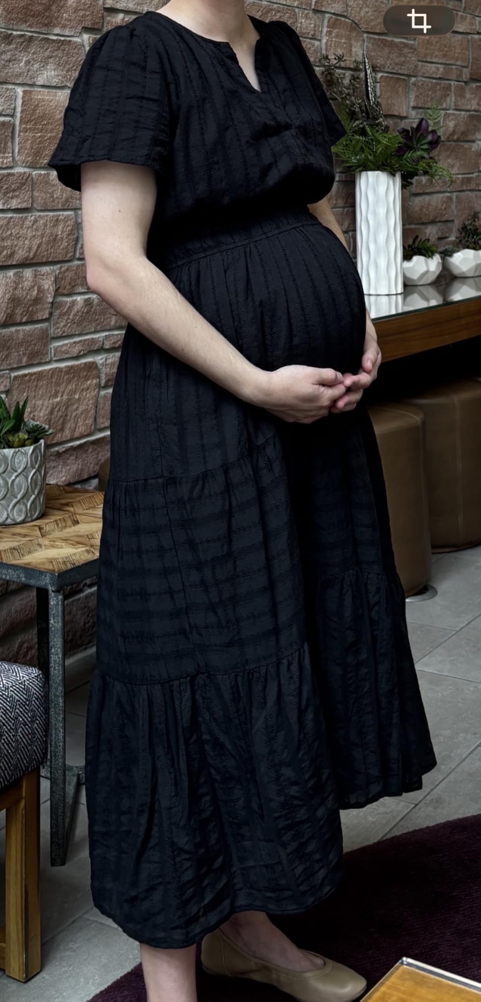 BTFBM Womens Summer 2026 Casual Maxi Dresses Lightweight Short Sleeve Dress customer photo 1