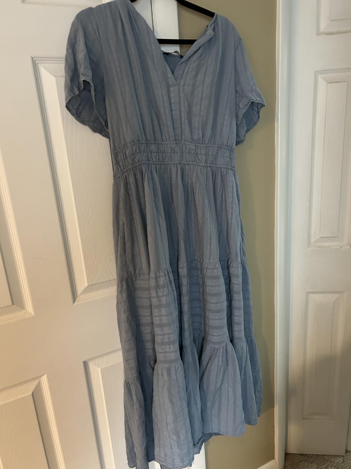 BTFBM Womens Summer 2026 Casual Maxi Dresses Lightweight Short Sleeve Dress customer photo 2