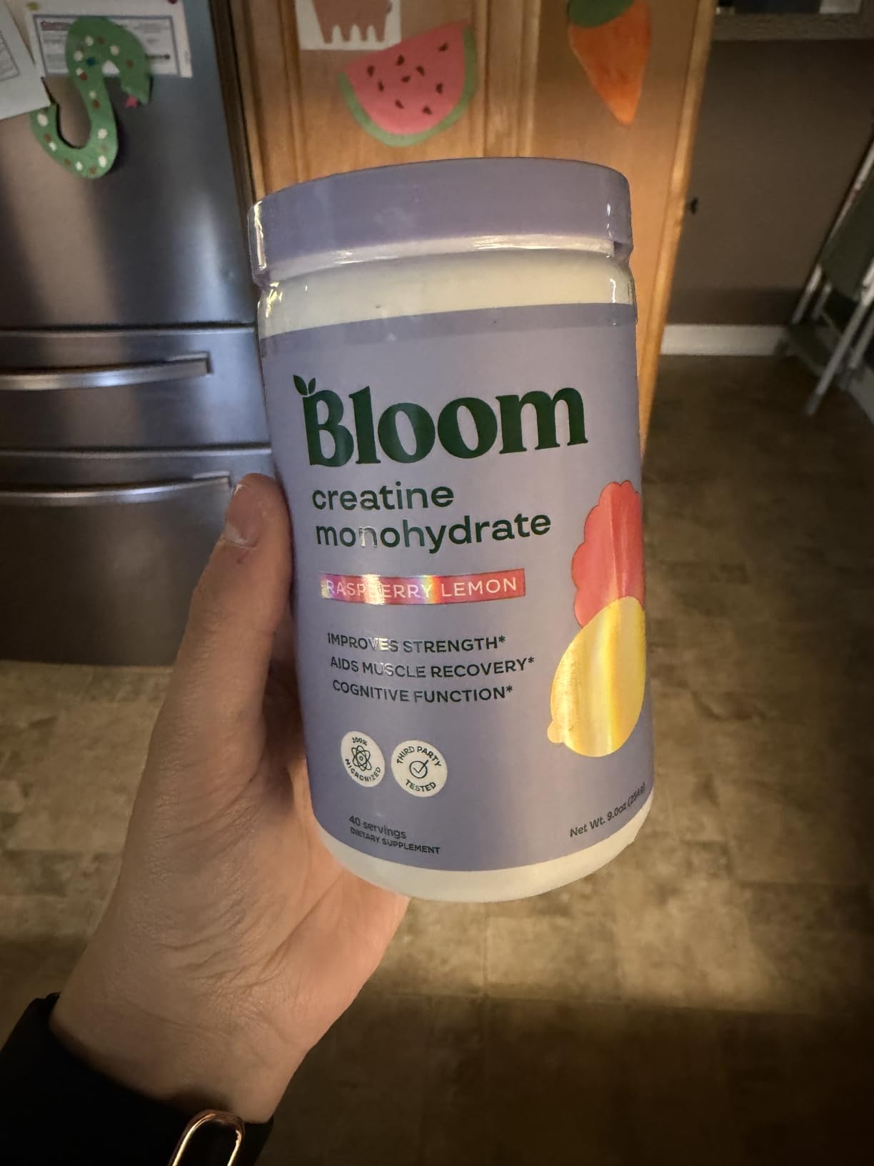 Bloom Nutrition Creatine Monohydrate Powder, Raspberry Lemon, 40 Servings customer photo 2
