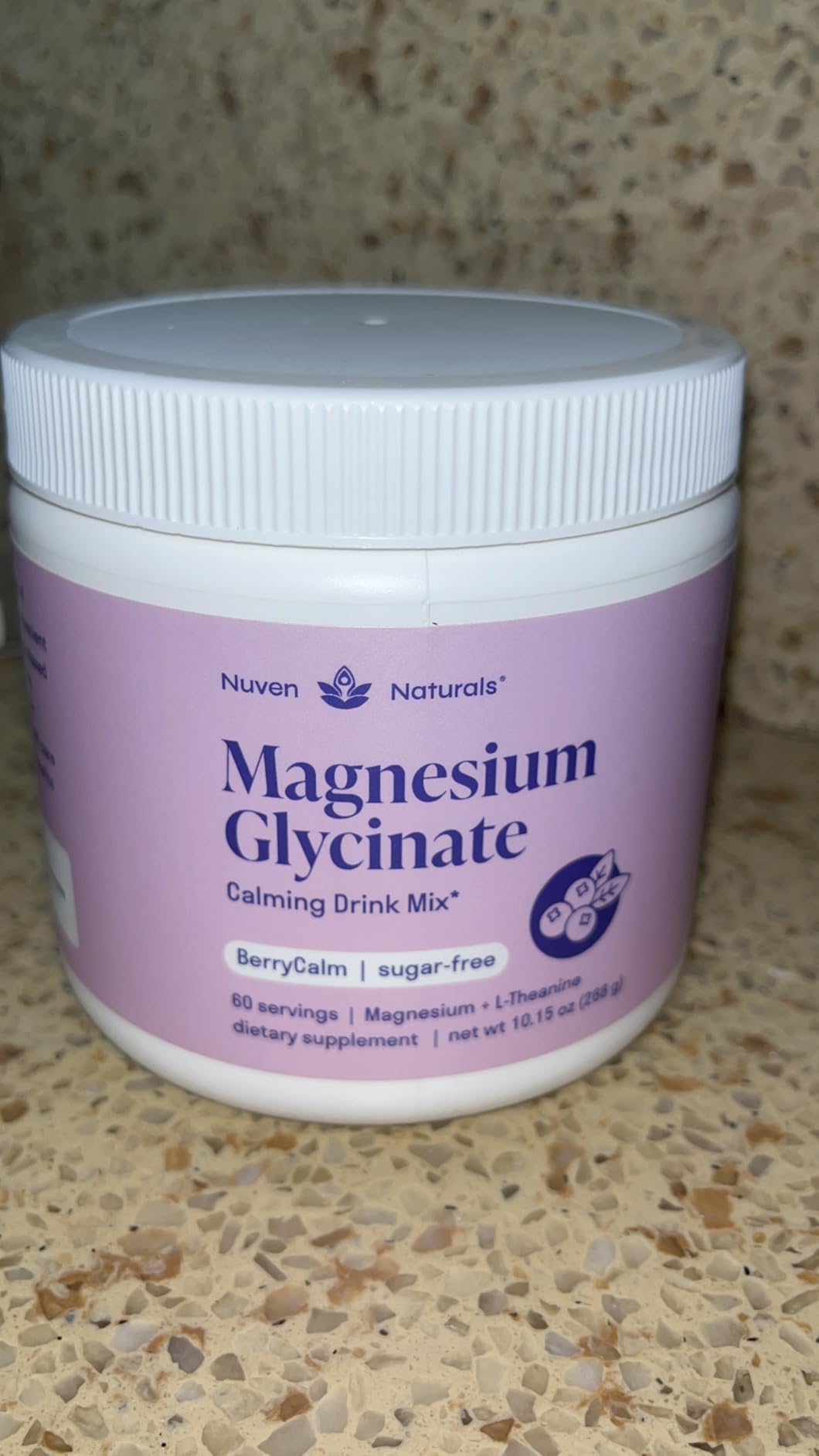 Magnesium Glycinate Powder + L Theanine, 60 Servings, 300mg, Mixed Berry customer photo 2
