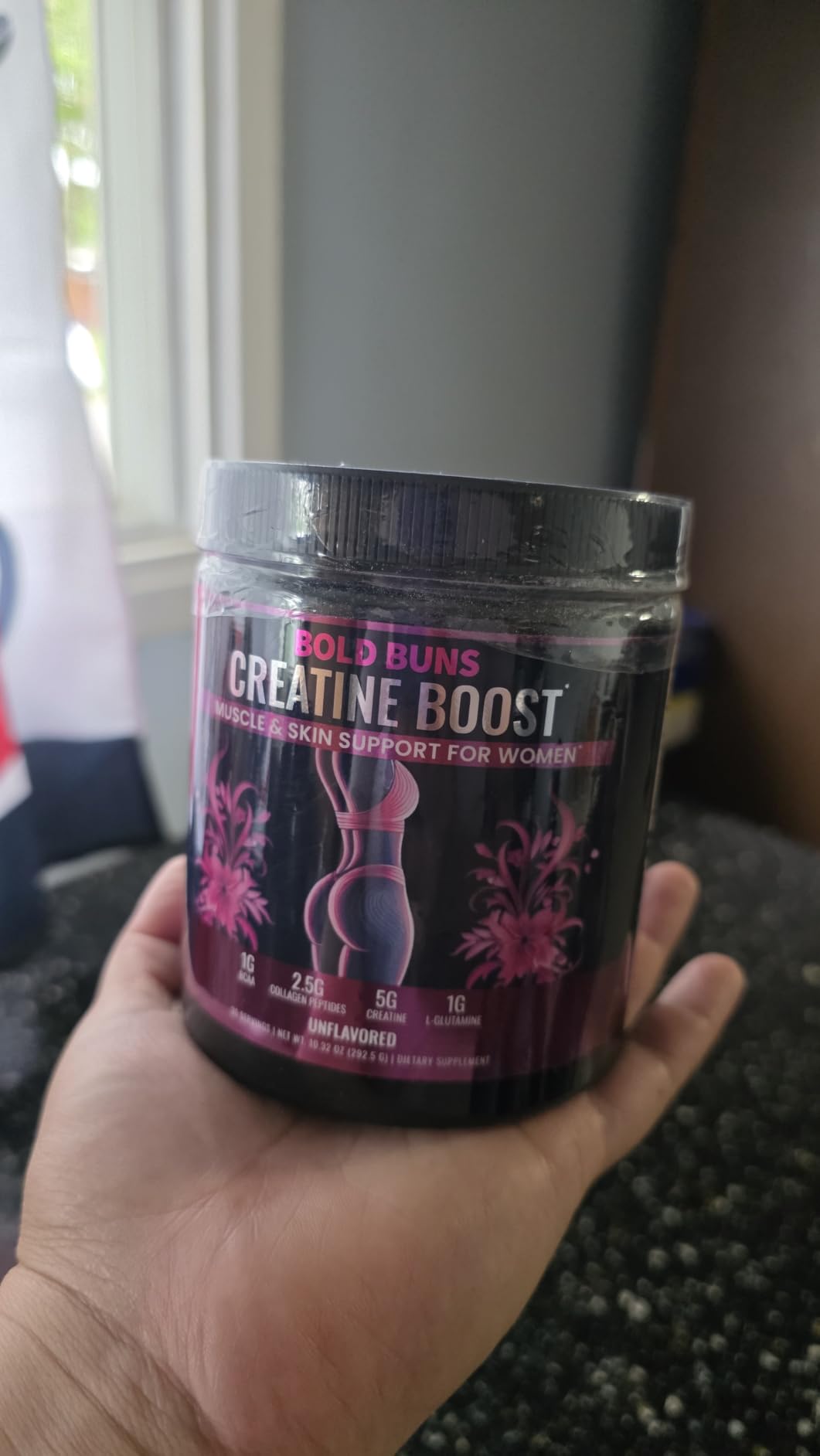 Bold Buns Creatine for Women – Supplement with Collagen & BCAA – Supports Muscle Development, Post-Workout Recovery, Skin Elasticity, Healthy Hair & Nail (30 Servings, Unflavored) customer photo 1
