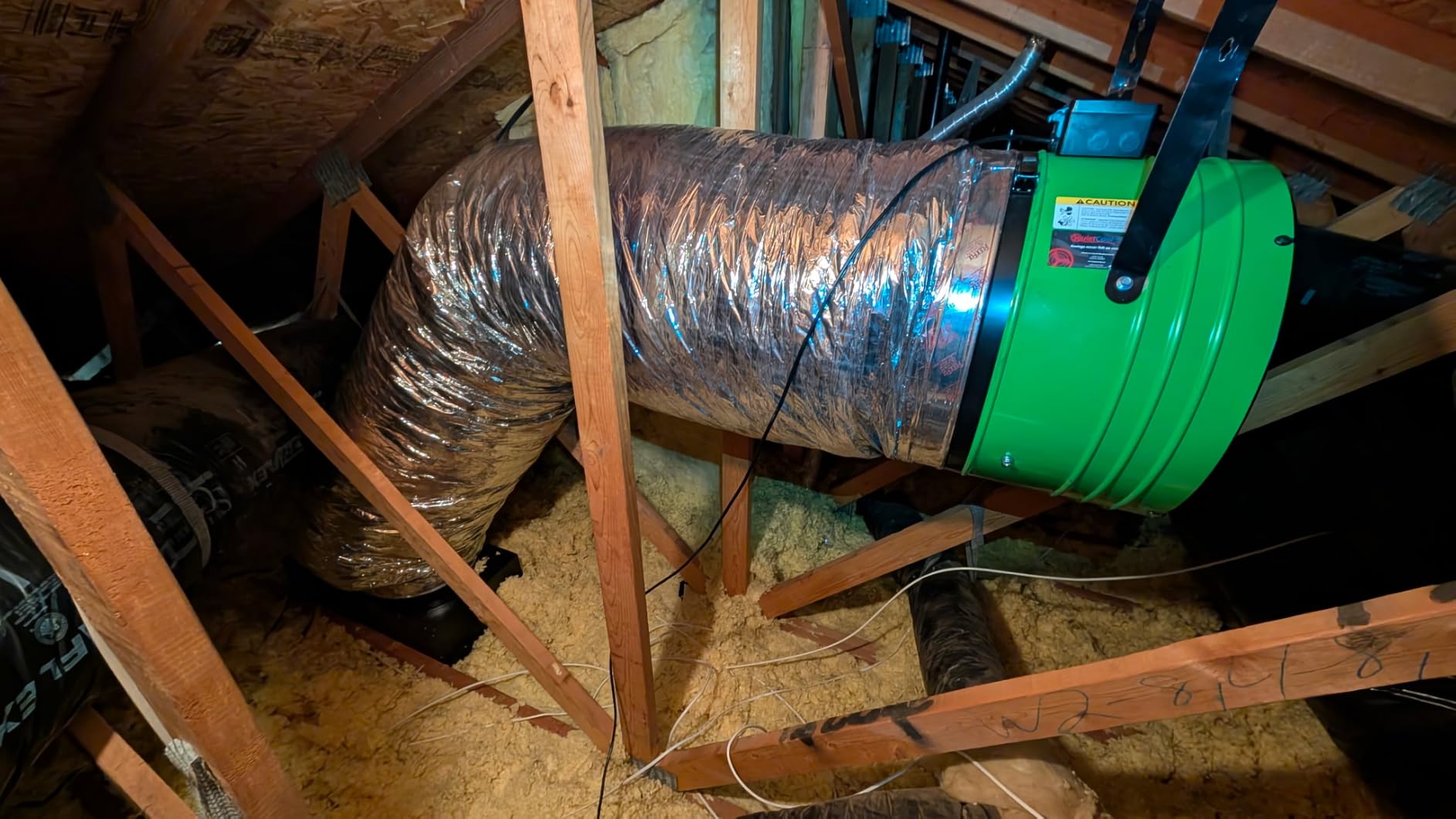 Quietcool QC ES-5400 RF Energy Saver Advanced Whole House Fan with Wireless Control - Up to 5003 CFM - As low as 89 watts - Two Speed - Covers up to 2,502 SQFT - 10 Year Warranty customer photo 1