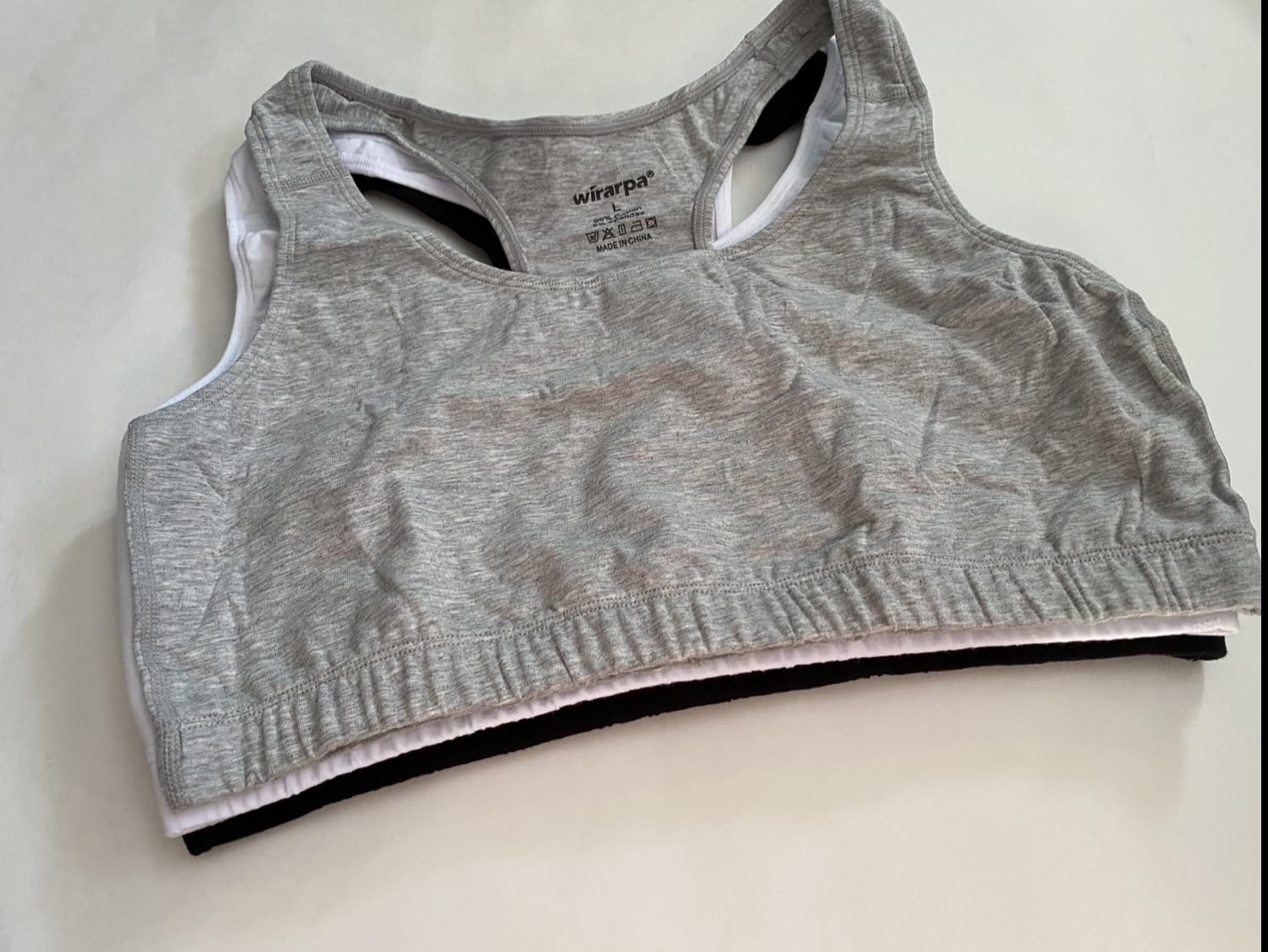 wirarpa Women's Bralette Cotton Racerback No Padding 3 Pack customer photo 1
