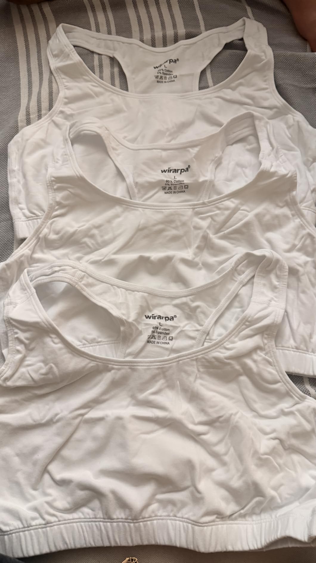 wirarpa Women's Bralette Cotton Racerback No Padding 3 Pack customer photo 2