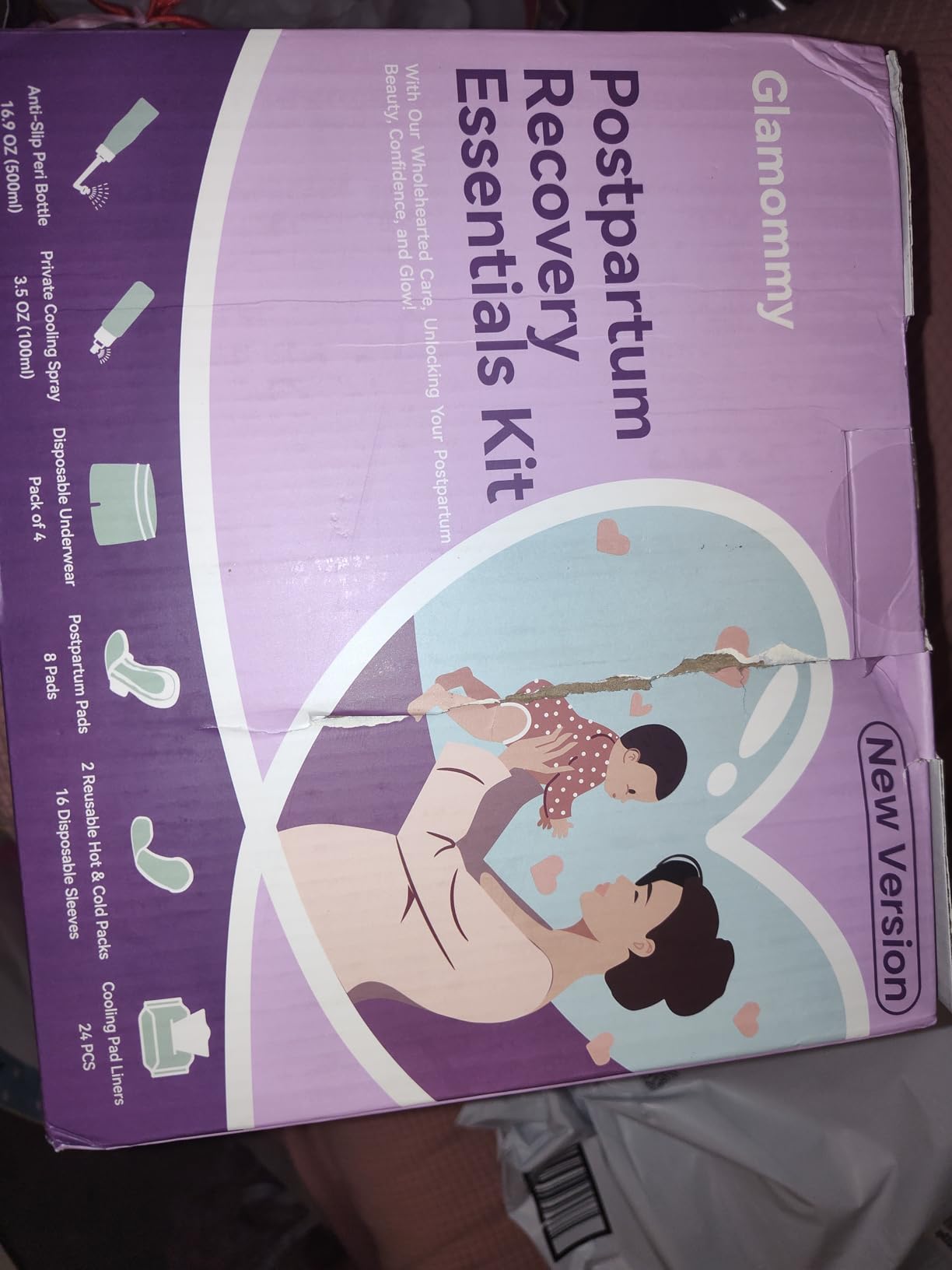 Glamommy Postpartum Recovery Essentials Kit, Labor & Delivery Care for Mom customer photo 2