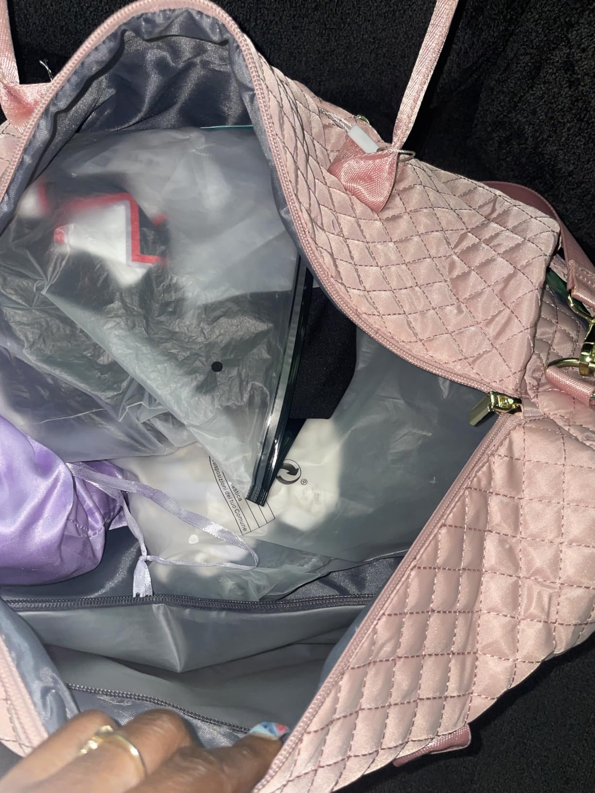 Travel Weekender Bags for Women - Duffle Bag Women with Shoe Compartment Carry On Overnight Bag with Toiletry Bag Duffel Bags with Wet Pocket for Gym Hospital Bags for Labor and Delivery Pink customer photo 1