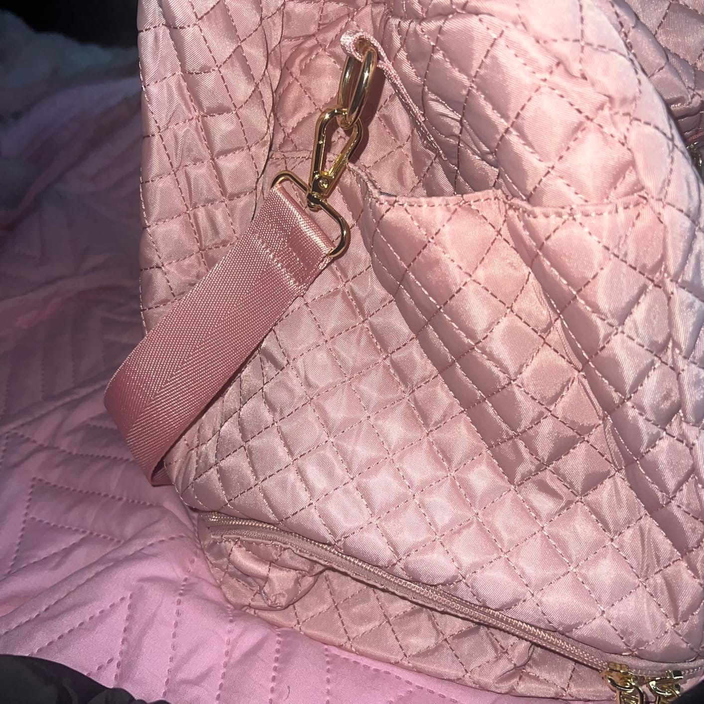 Travel Weekender Bags for Women - Duffle Bag Women with Shoe Compartment Carry On Overnight Bag with Toiletry Bag Duffel Bags with Wet Pocket for Gym Hospital Bags for Labor and Delivery Pink customer photo 2