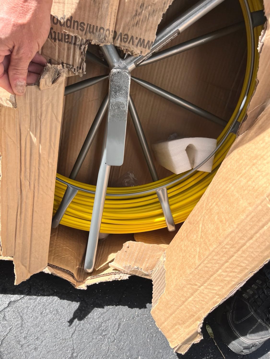 VEVOR Fish Tape Fiberglass 656 ft, 5/16 in Duct Rodder Fishtape Wire Puller customer photo 2