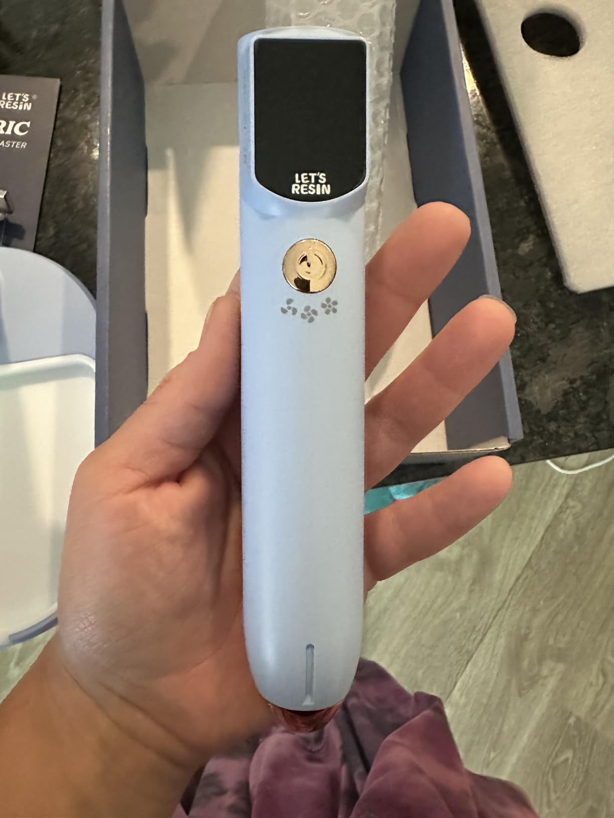 LET'S RESIN Rechargeable Resin Mixer with Stand, Electric Epoxy Mixer | Stable Mixing with Stand, Rechargeable 3-Speed Control, Reduce Air Bubbles, Multiple Material, Two Paddle Sizes Included customer photo 1