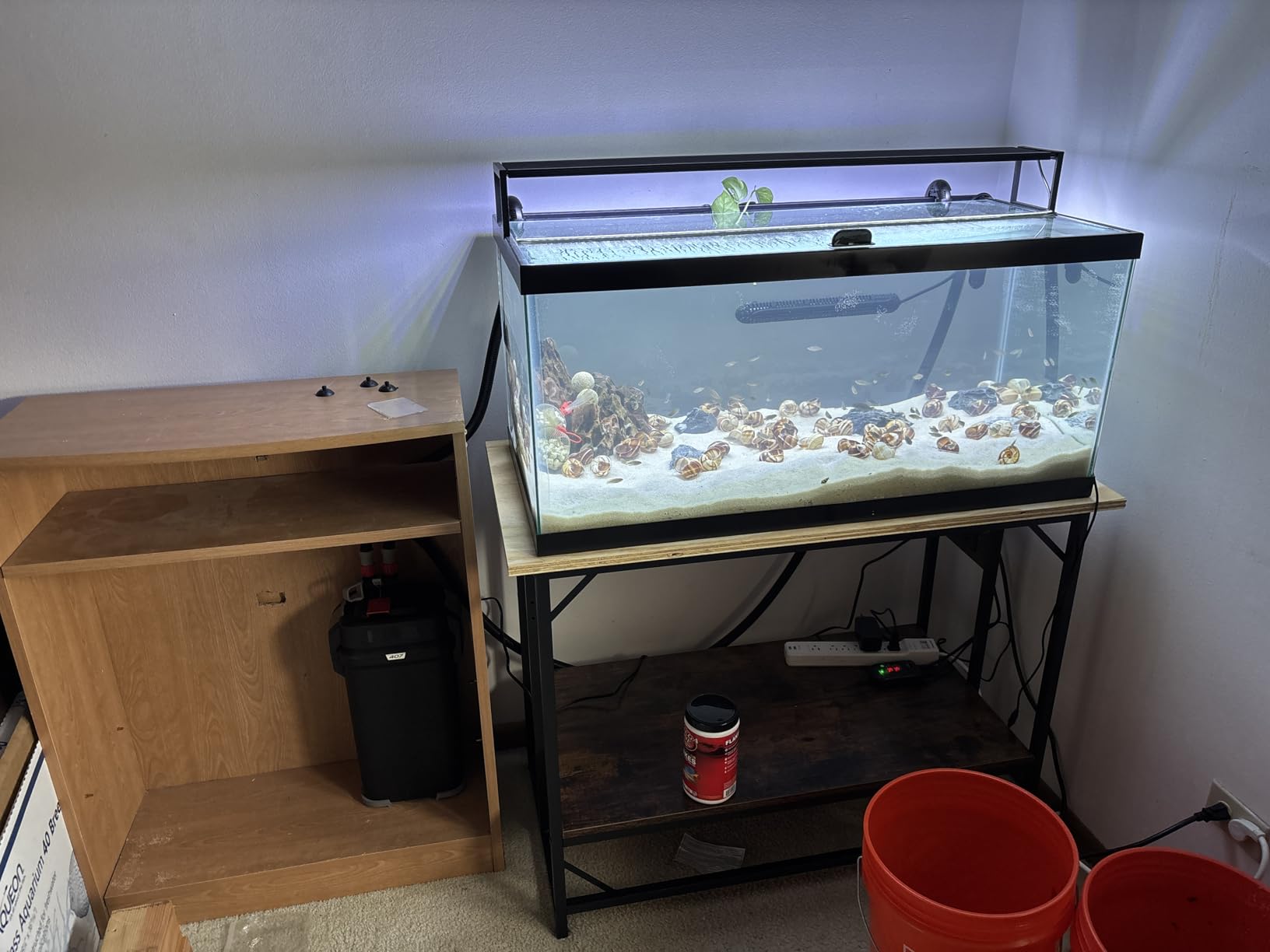 METYERRY 40 Gallon Fish Tank Stand with Power Outlet,Adjustable Shelf customer photo 2