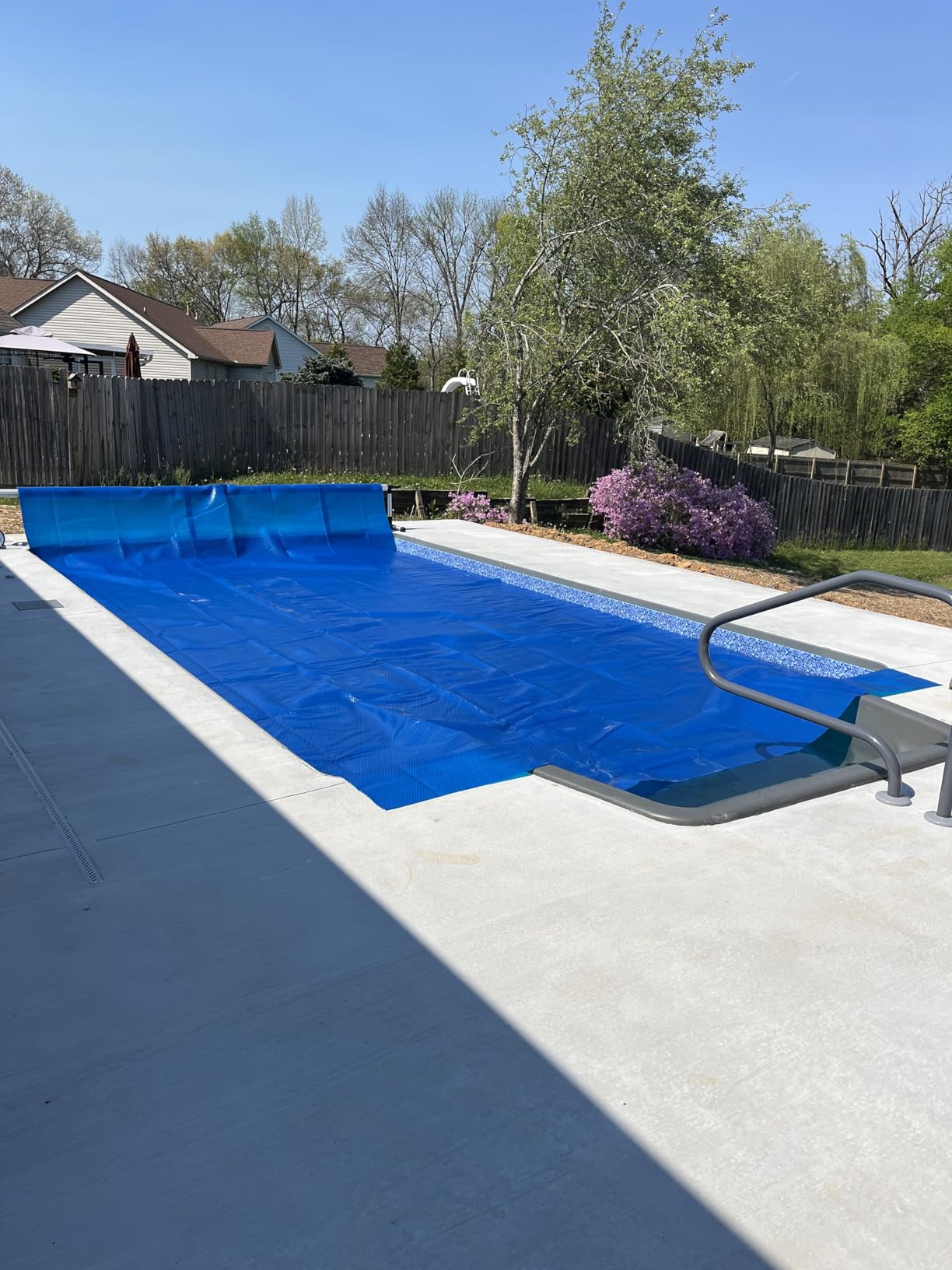 VINGLI 16Mil Solar Pool Cover, Blue 16'x32' Rectangular customer photo 1