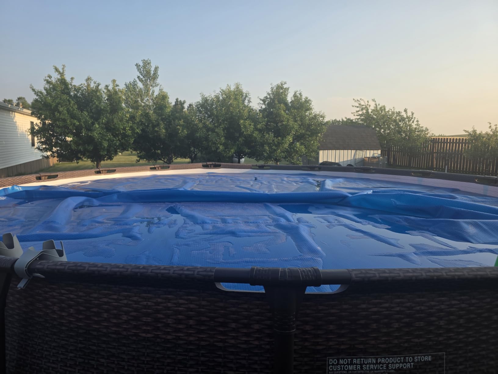 VINGLI 16Mil Solar Pool Cover, Blue 16'x32' Rectangular customer photo 2