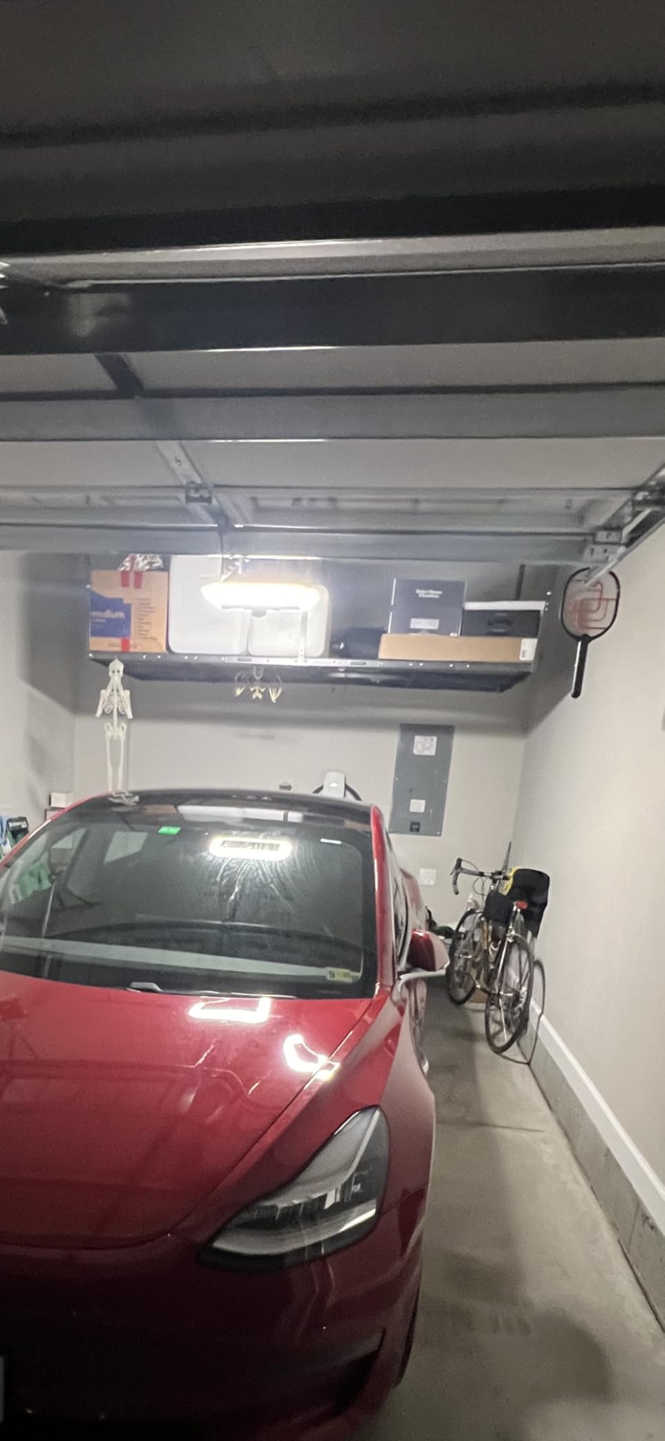 2x8ft Overhead Ceiling Garage Storage Rack, 400LBS Capacity, Black customer photo 2