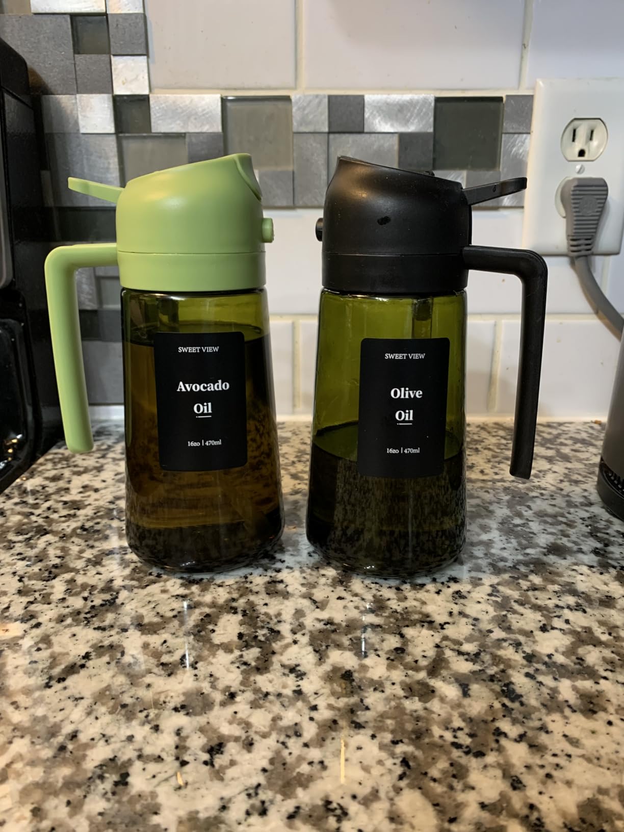 SWEET VIEW Olive Oil Sprayer for Cooking 16oz/470ml customer photo 1