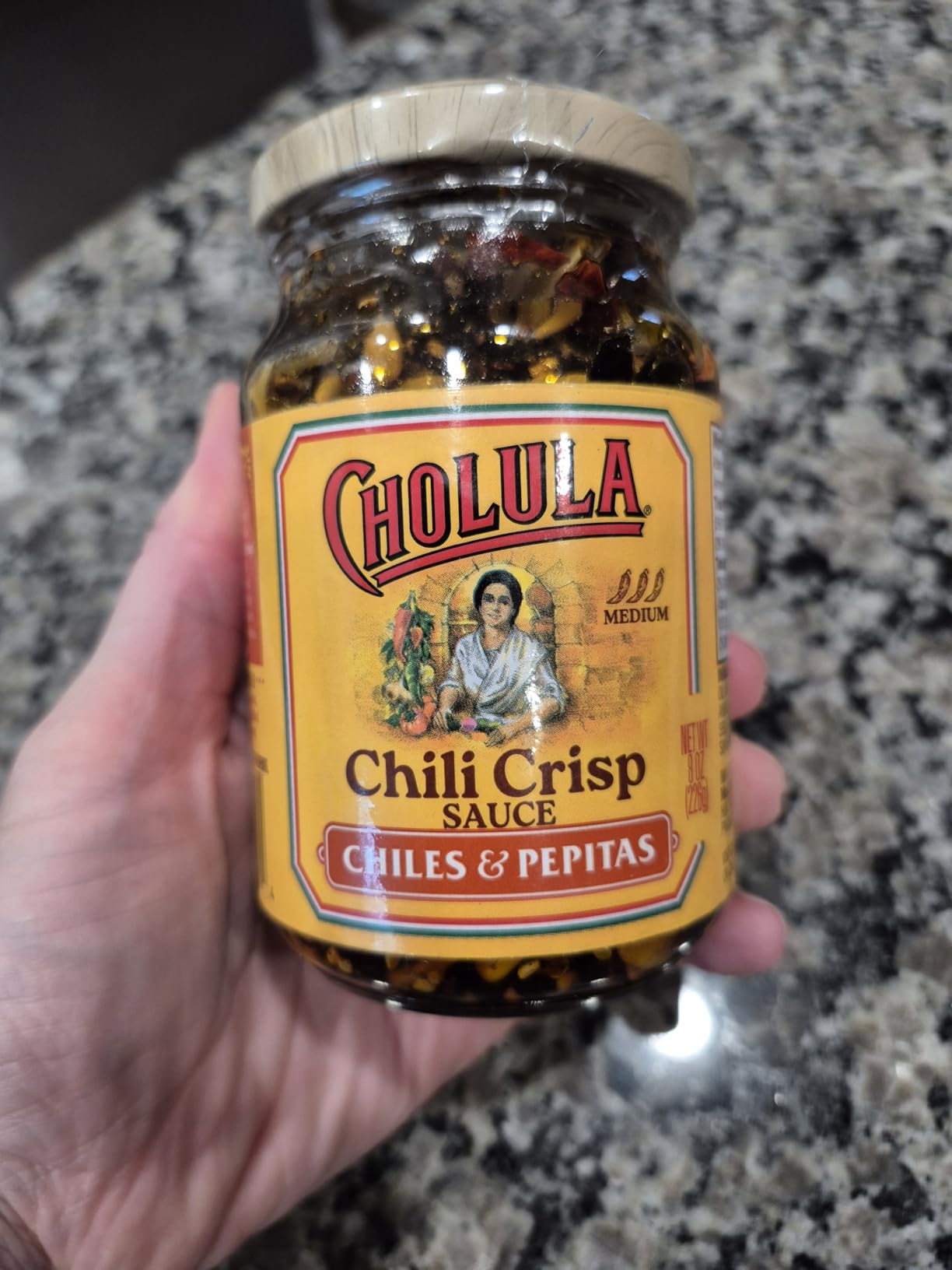 Cholula Chili Crisp Sauce, Chiles & Pepitas, Crunchy Topping for Tacos, Tostadas, Eggs, Pizza and More, 8 oz customer photo 1