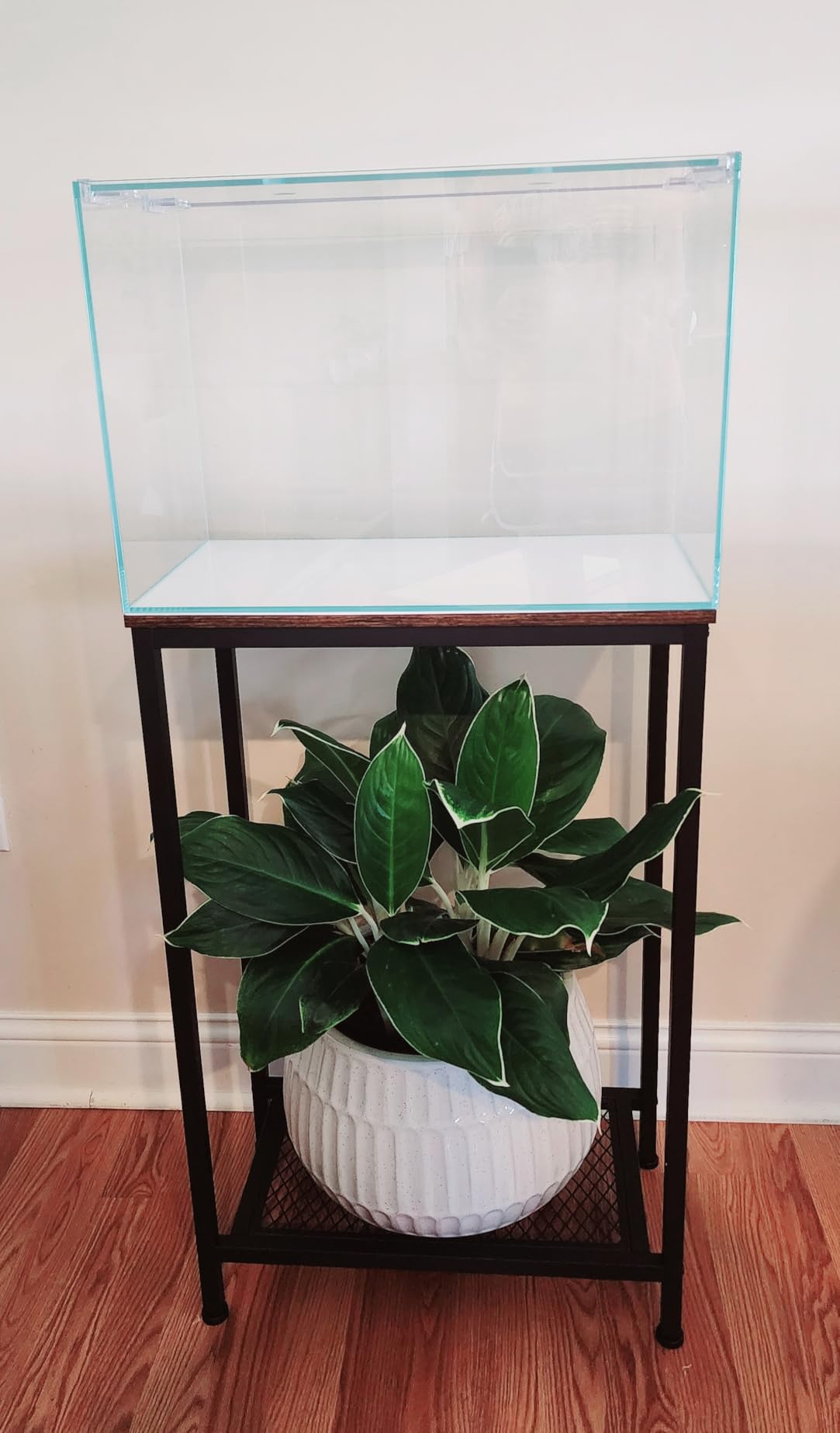 20-29 Gallon Fish Tank Stand, 3-Tier Adjustable Large Aquarium Stand, Metal Reptile Breeder Turtle Terrarium Rack Plant Shelf for Home Office, Load 350lbs, 30.7